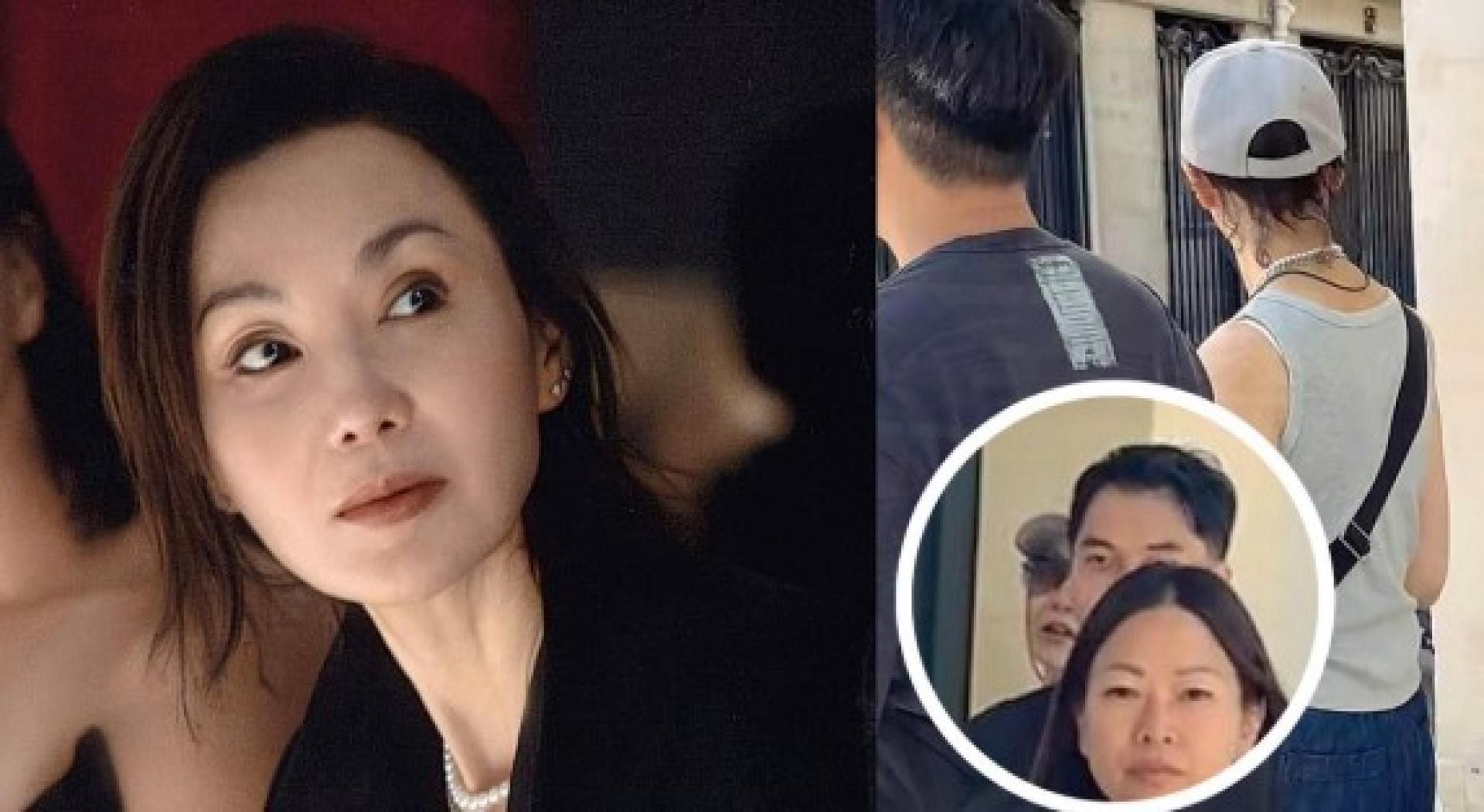 张曼玉在巴黎被偶遇。