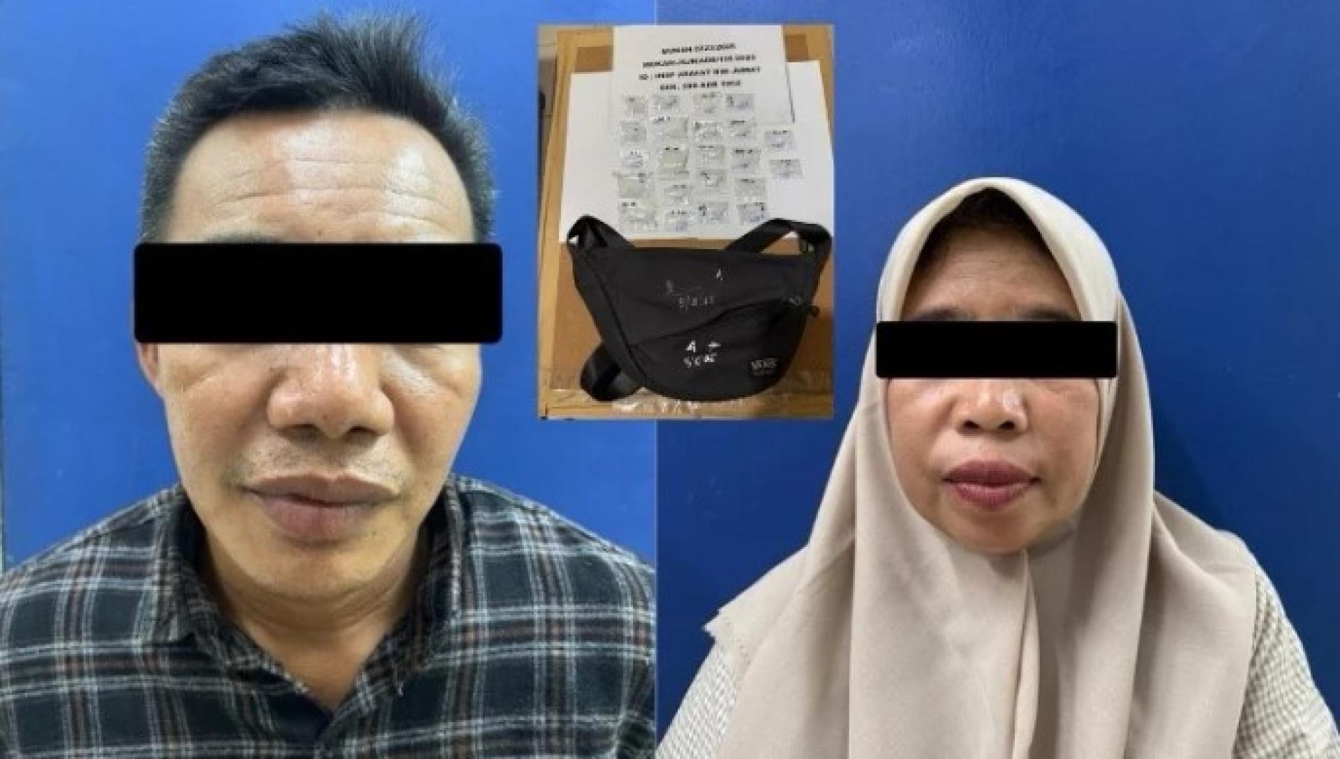 Suspek ditahan bersama bahan bukti sebagai tindakan lanjut.