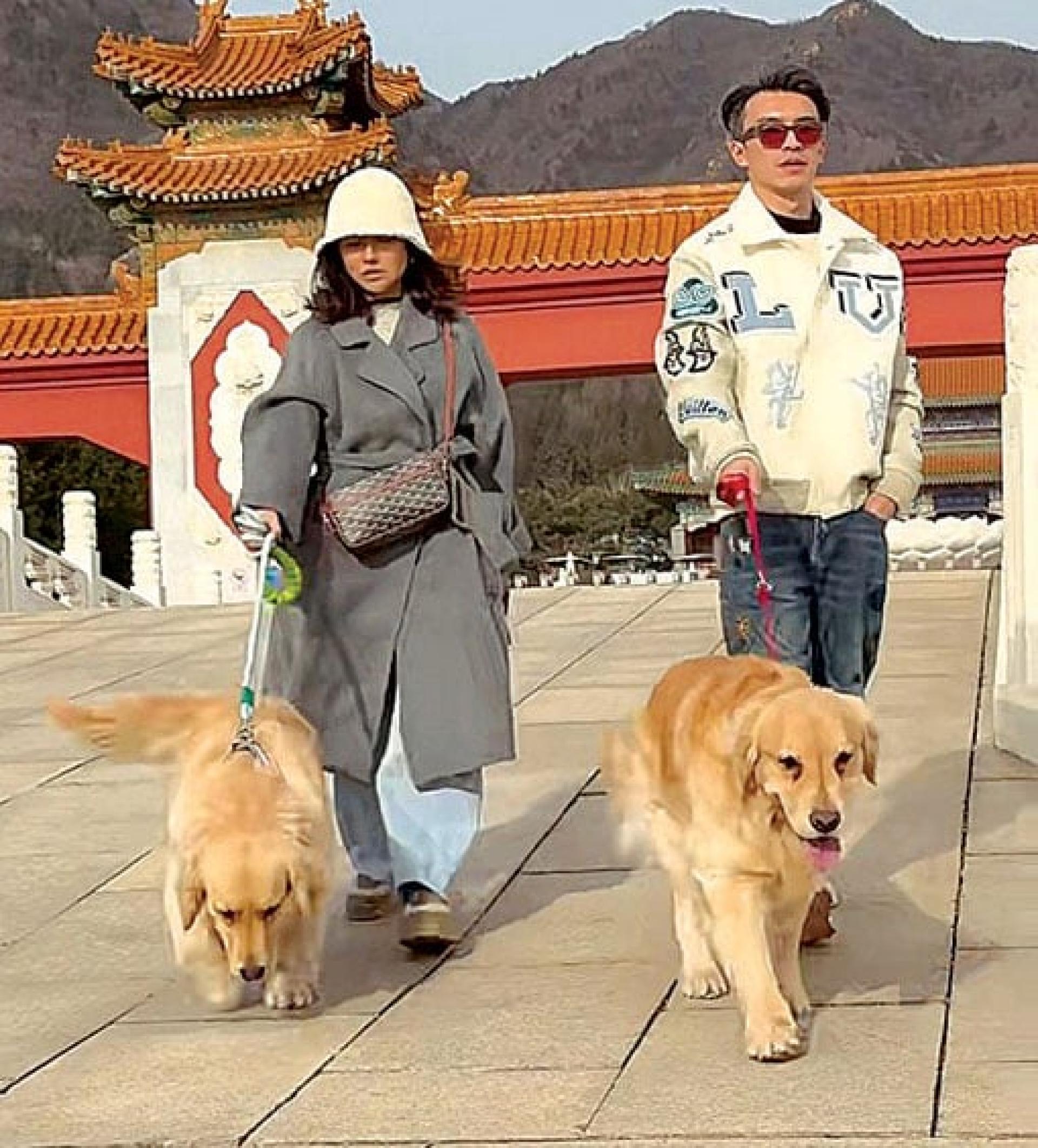 周六六和周墩墩去到周海媚墓园。