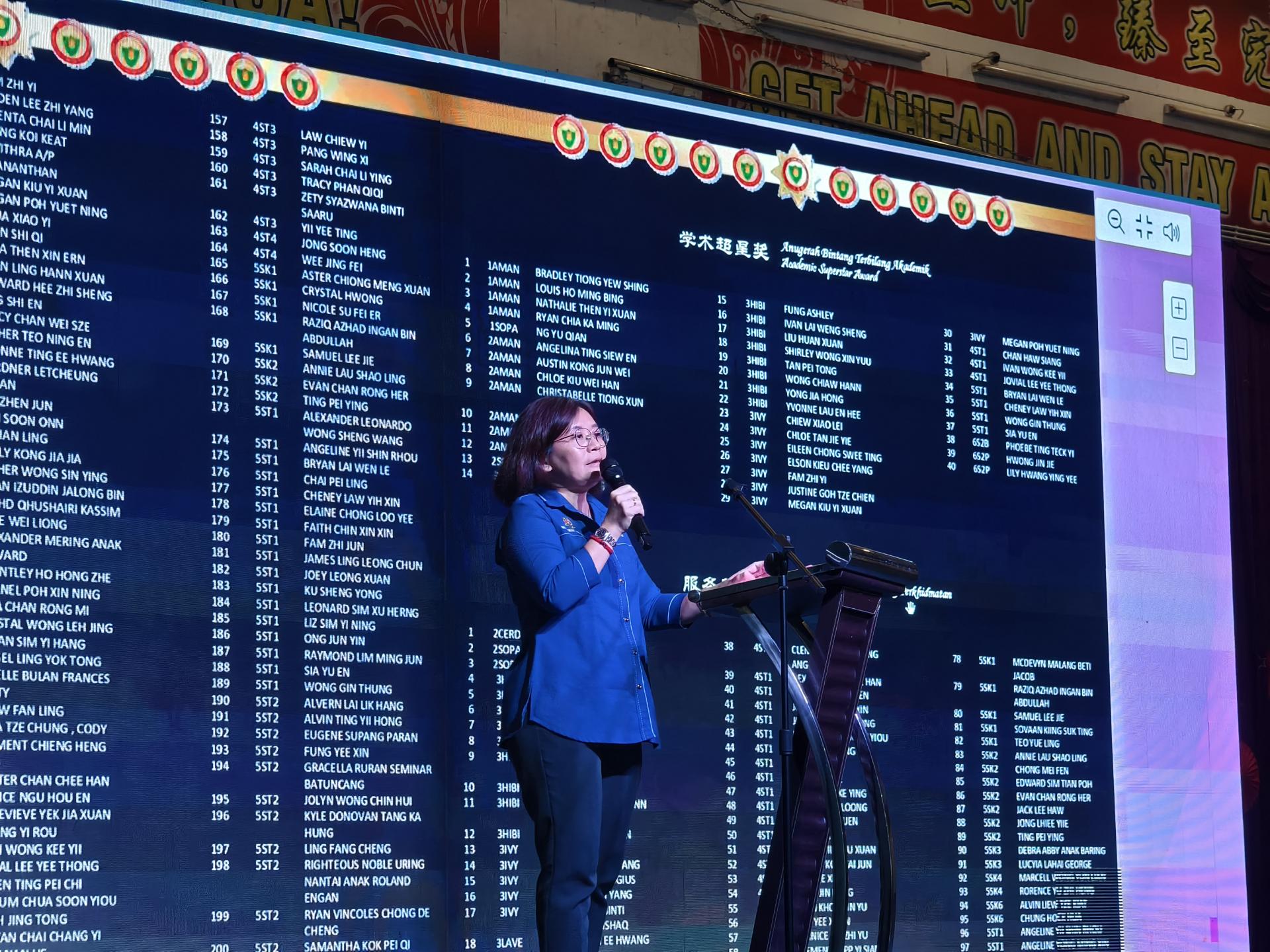 美中校长赖佳玲总结2024年美中生的辉煌成绩。