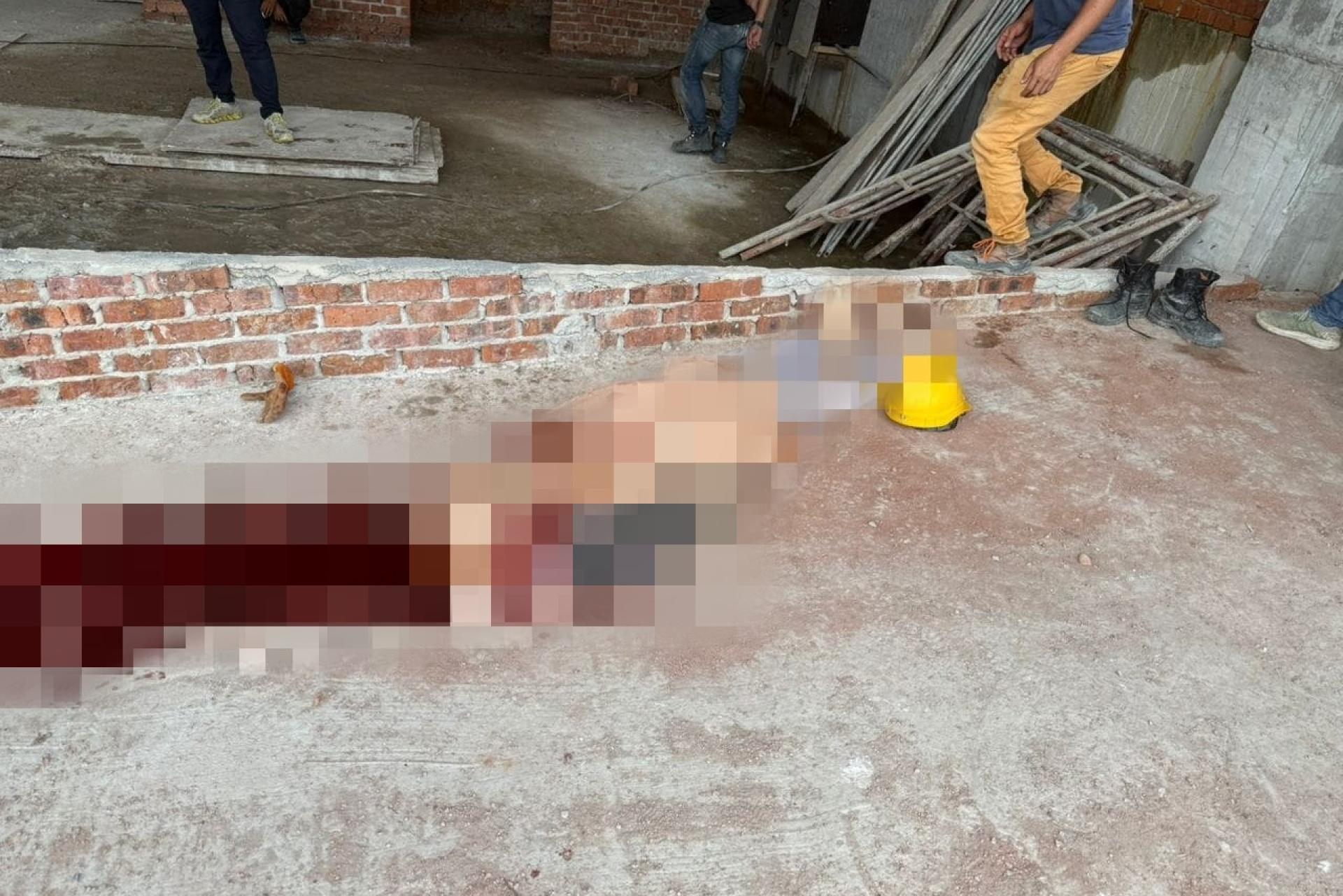 当时发生意外死亡的建筑施工现场。