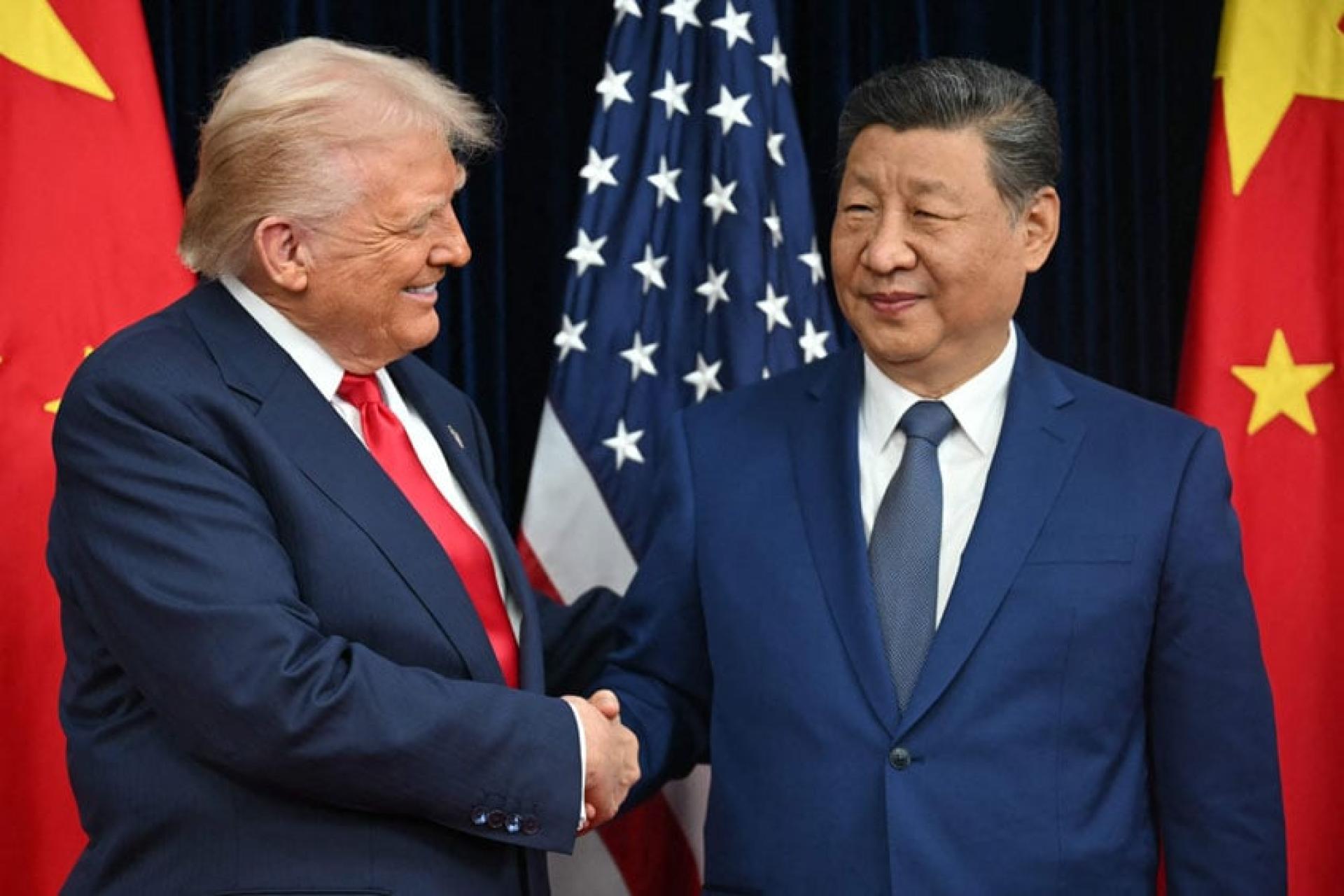 特朗普和习近平两人相见欢。