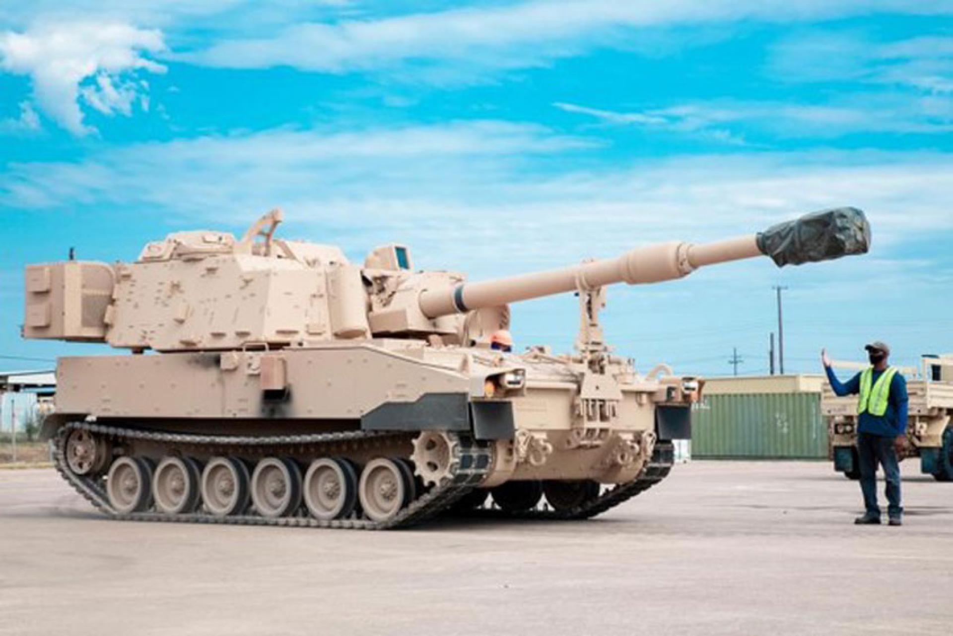 美国计划向台湾出售的其中一种武器就是M109A7自走炮。（档案照）
