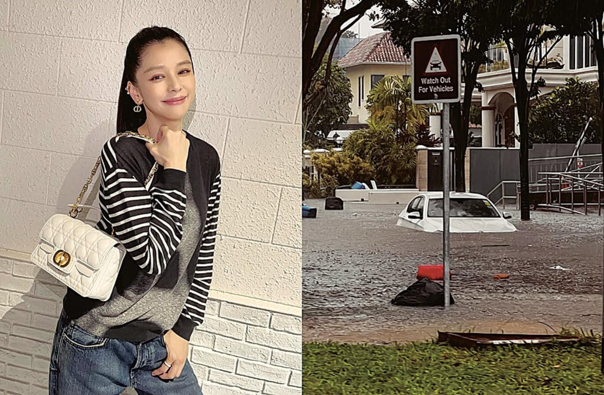 徐若瑄爱车惨泡水。