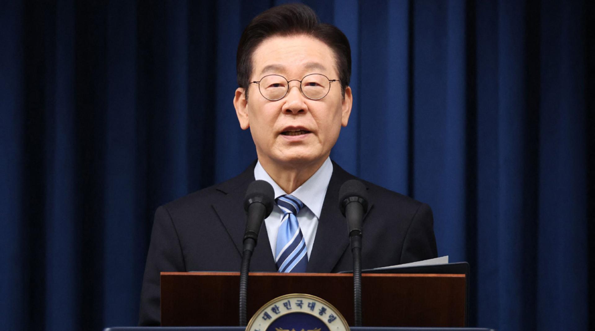 韩国总统李在明将率领约200人的经贸团前往中国访问。（档案照）