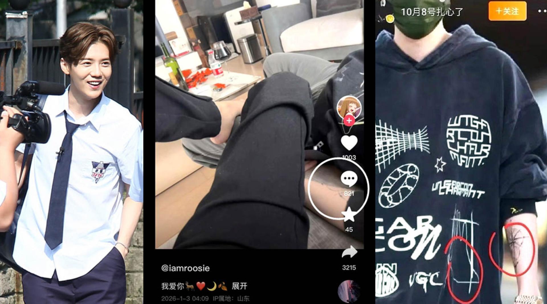 鹿晗（左）去年传出和关晓彤分手。（右）网友发现司晓迪疑似晒过鹿晗照片。