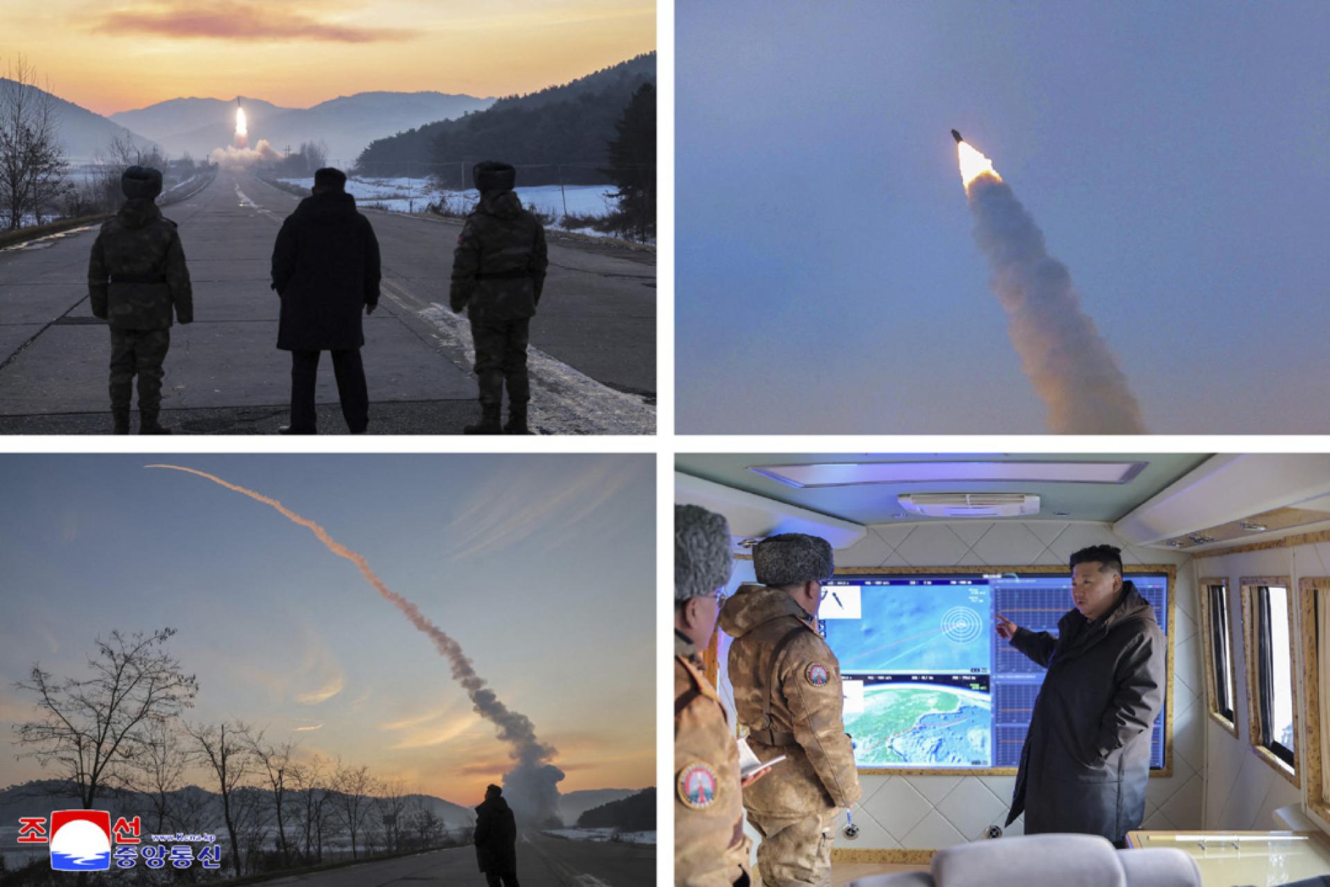 金正恩观摩了发射训练。
