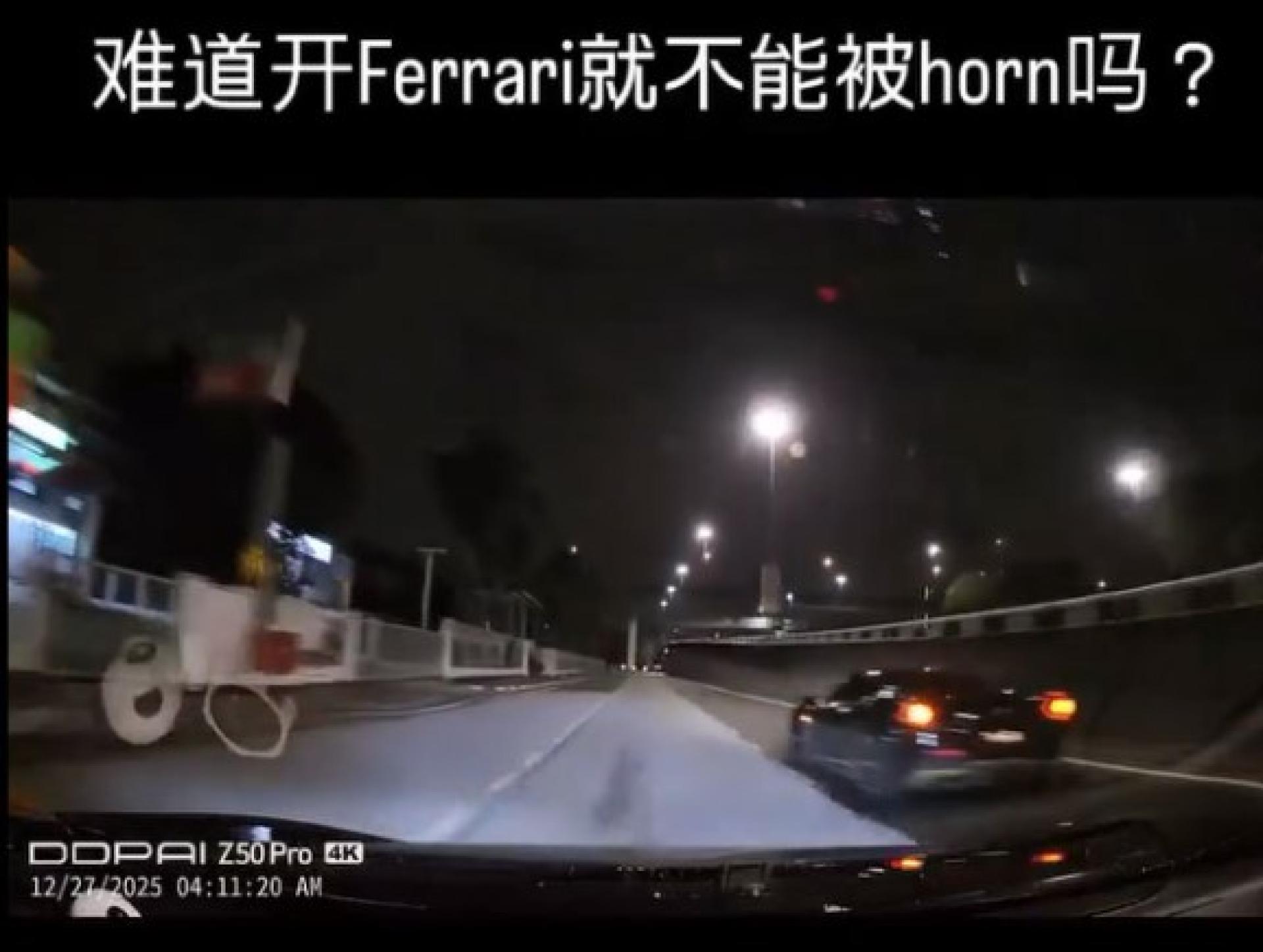 网传的行车记录器视频显示事发过程。