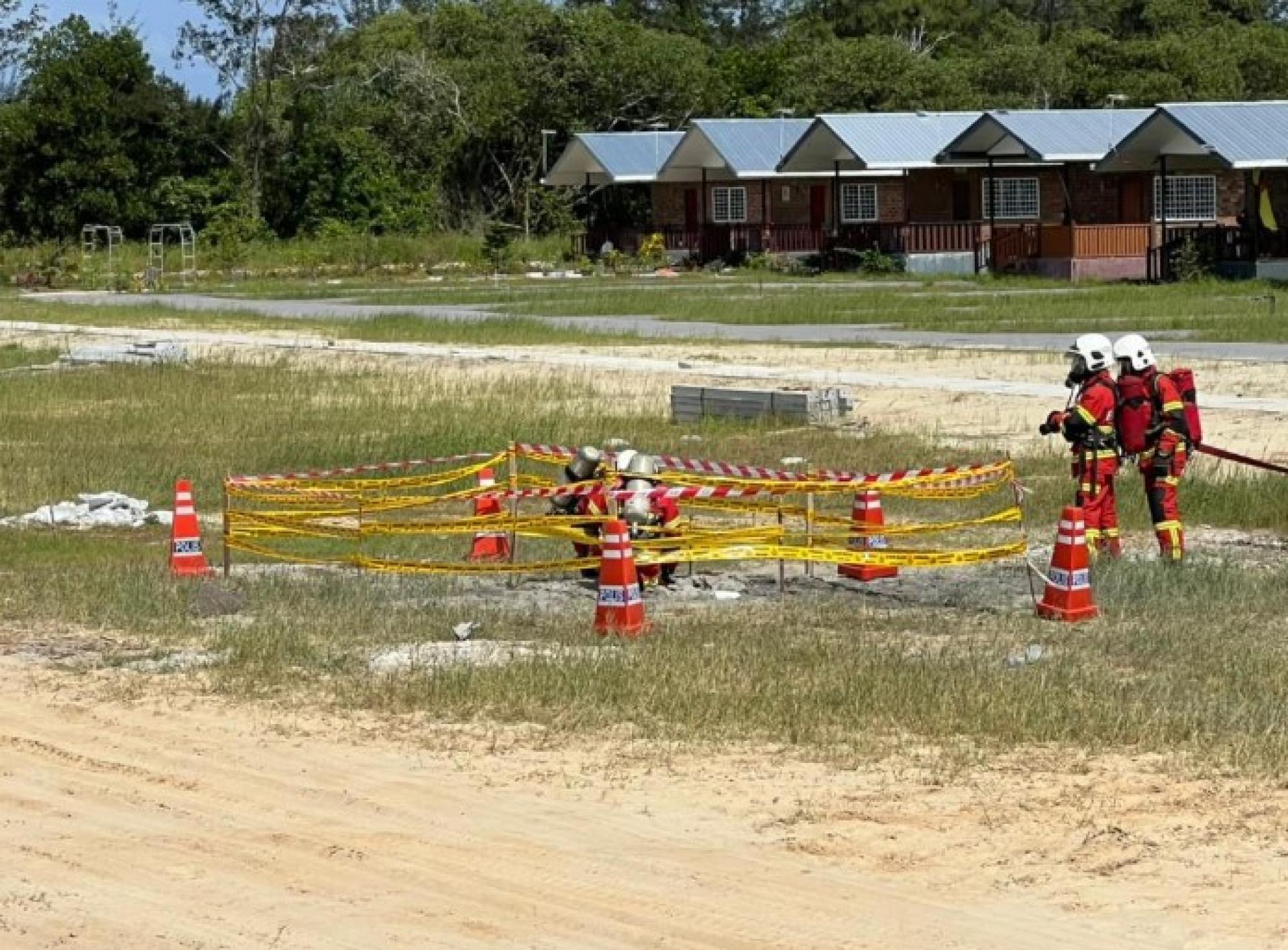 在奥雅 Kaul 节庆场地检测到易燃的甲烷气体位置。