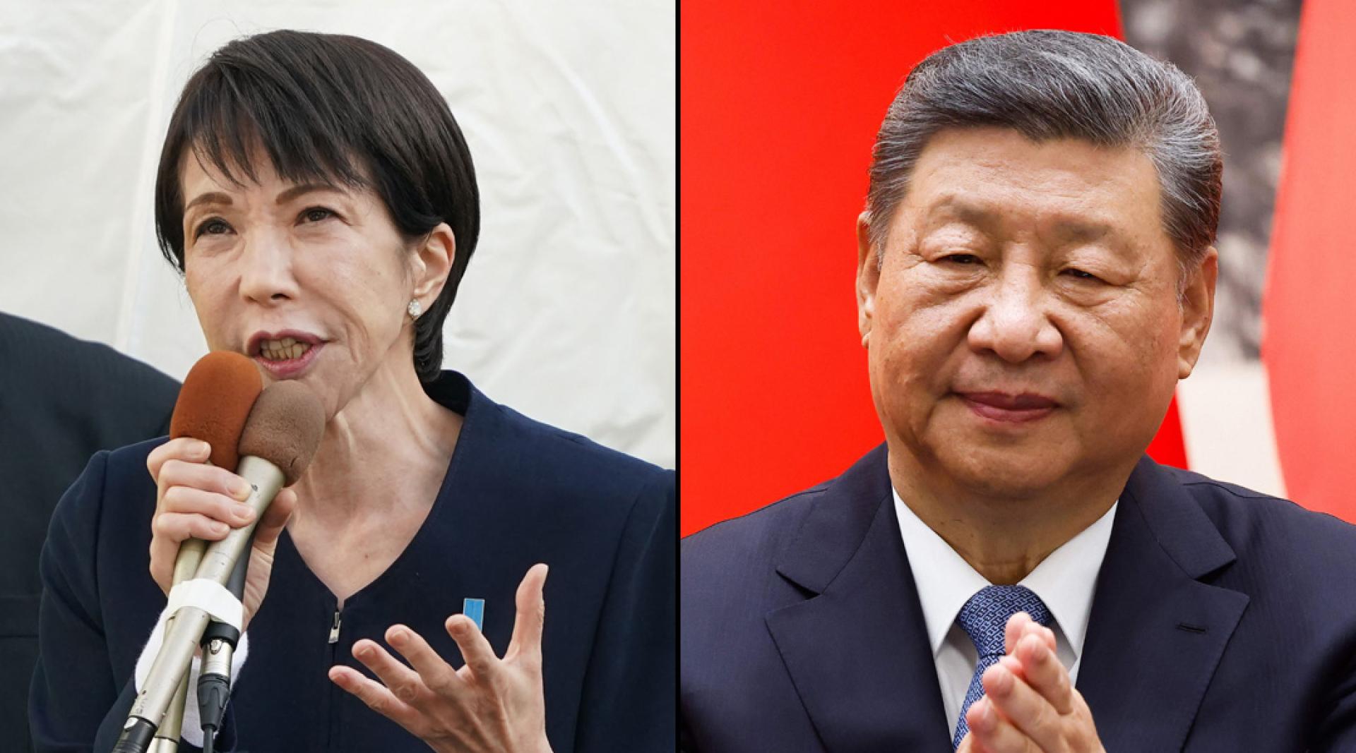 有学者认为，中国对日本的攻击产生反效果。图为高市早苗与习近平。