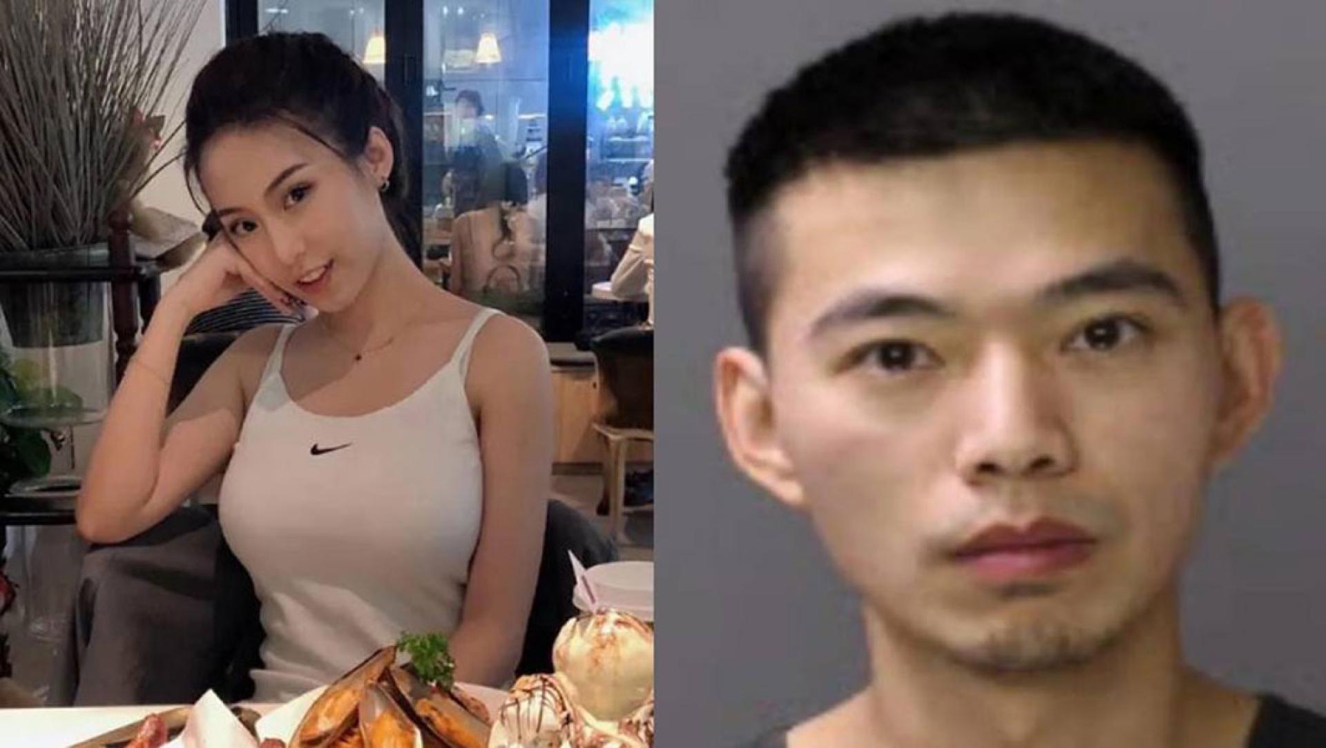 任宇俊（右）疑枪杀前女友卢媛媛（左）。