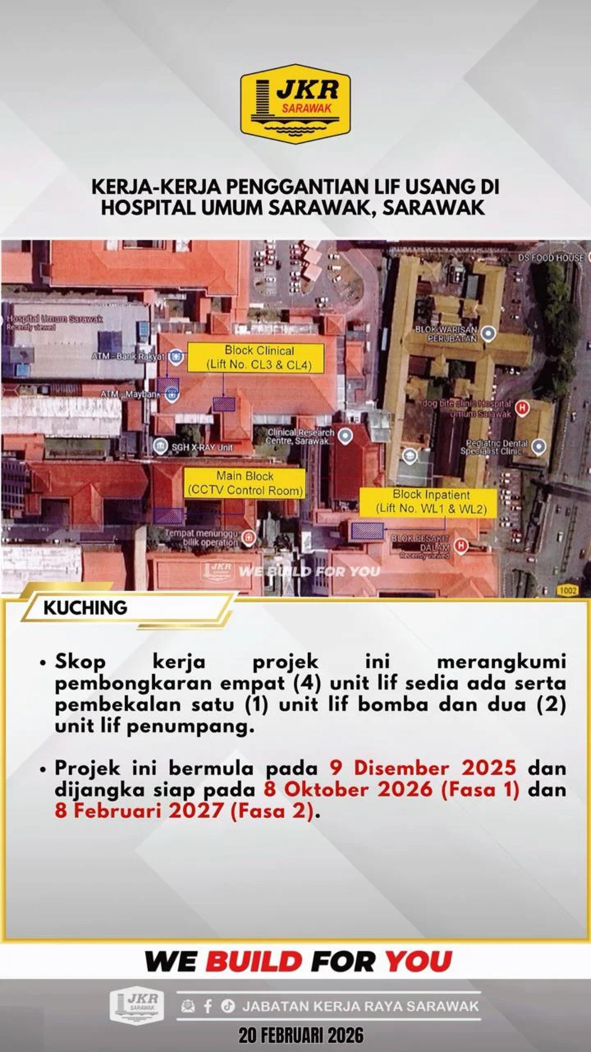 Infographics on the upgrading works.