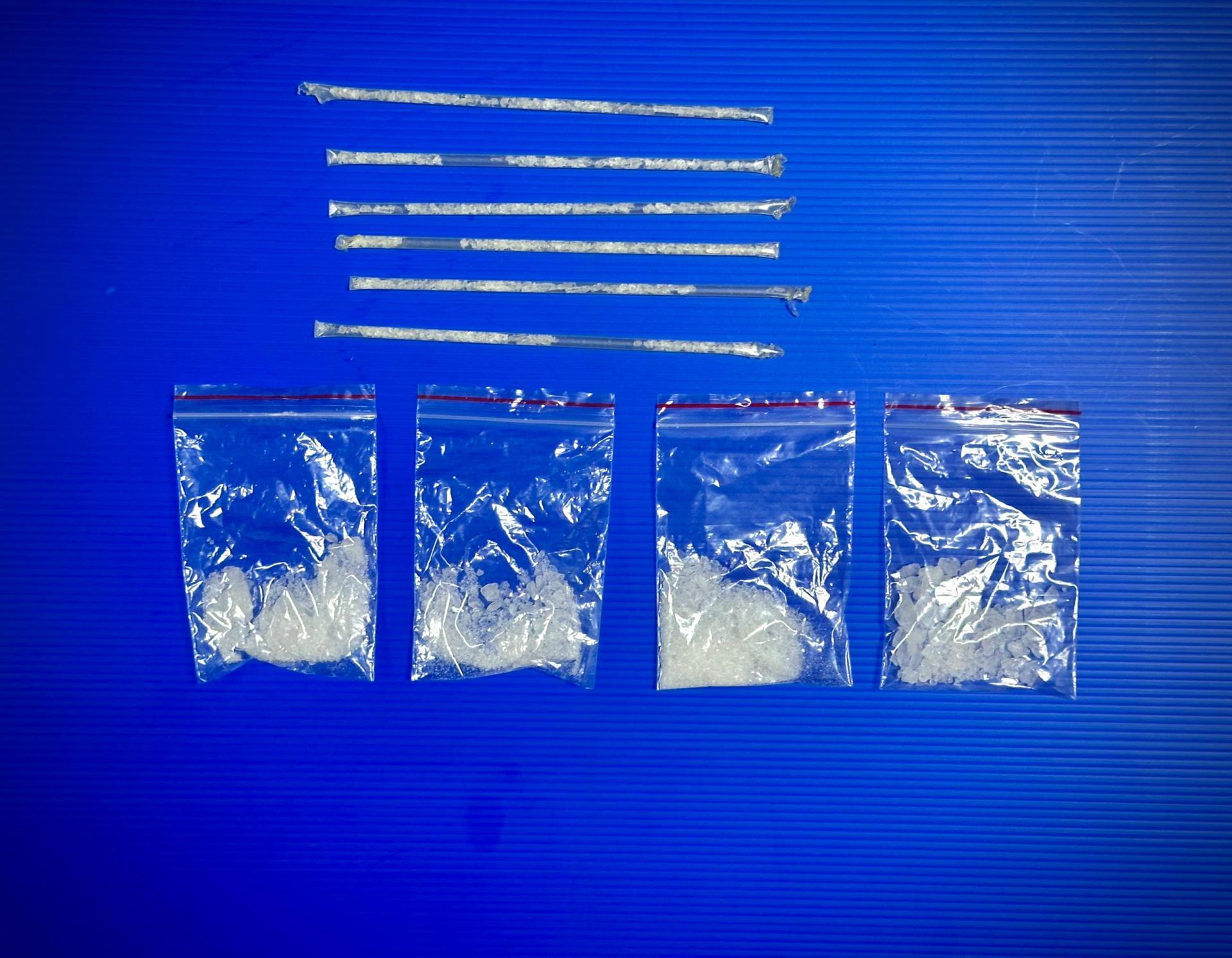 美里警察总部肃毒单位起获的毒品。