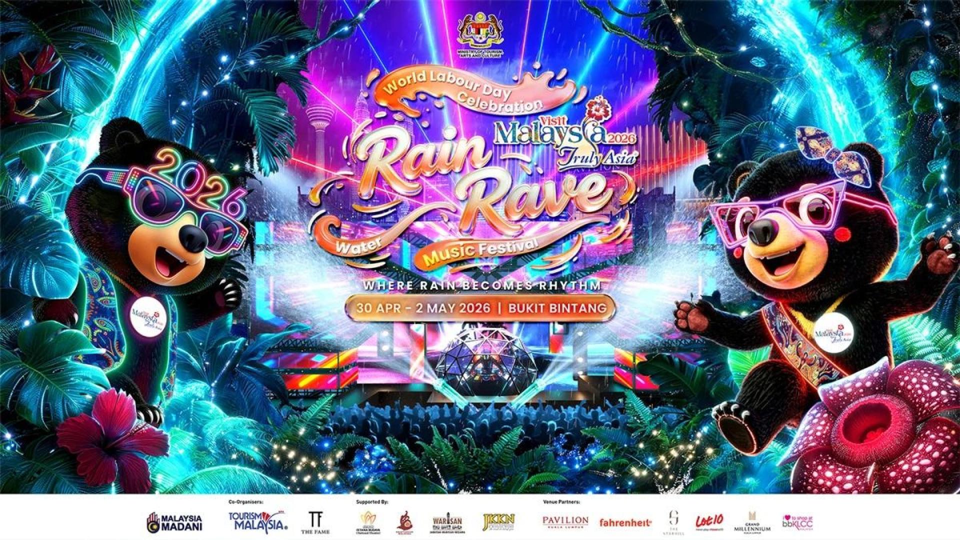 “Rain Rave水上音乐节2026”（Rain Rave Water Music Festival 2026），即日起一连三天在武吉免登举行，