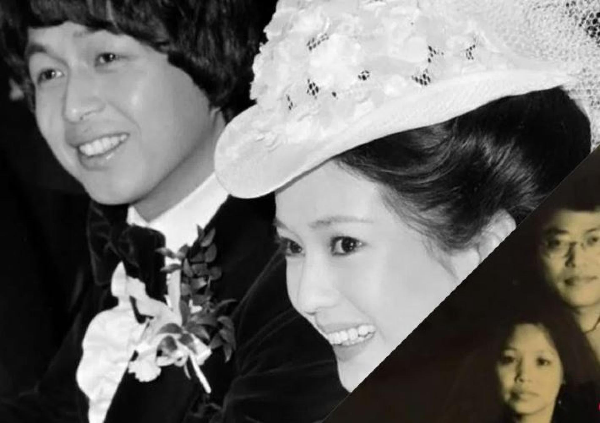 1970年代著名日本演员中村雅俊（左图左起）的妻子五十岚淳子，以及台湾民谣音乐人锺少兰（右下图下）的老公韩正皓先后在近日去世。 （互联网）