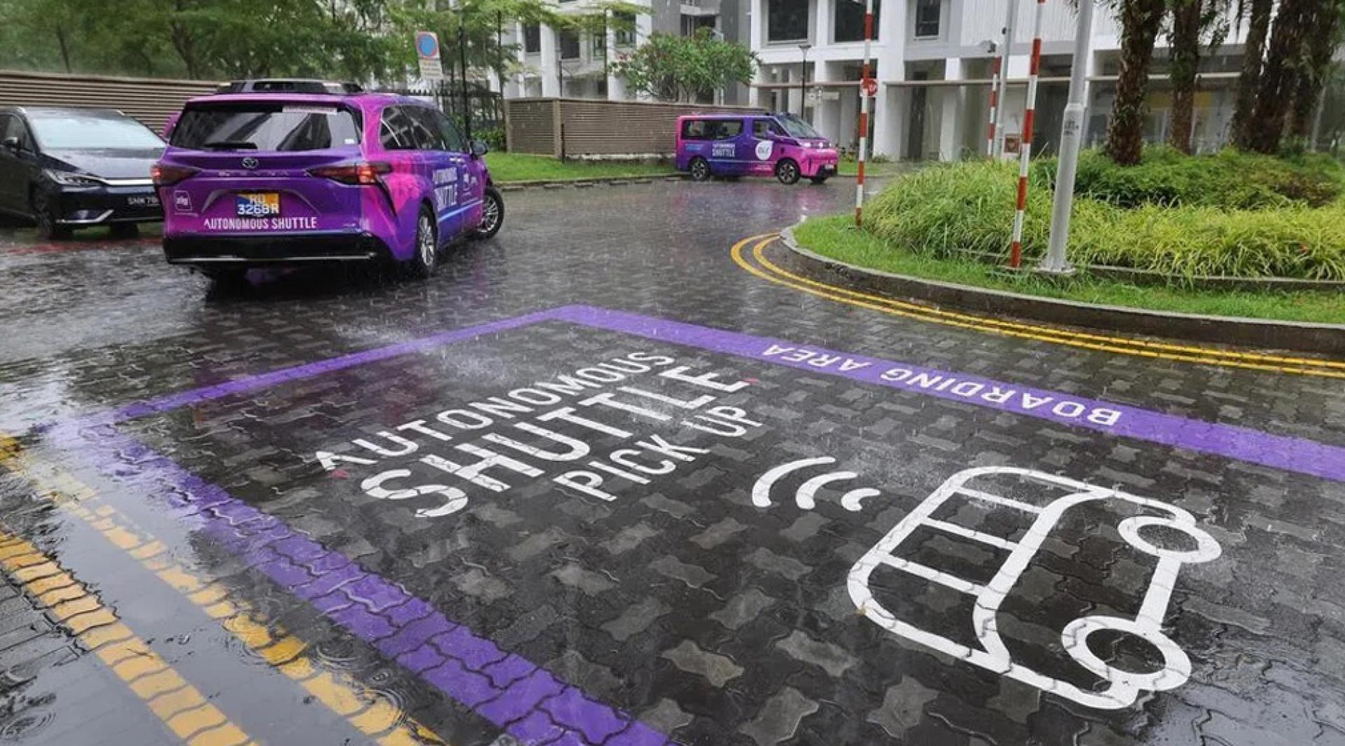 Grab和康福德高目前在榜鹅提供自动驾驶车接驳服务。（图：联合早报）