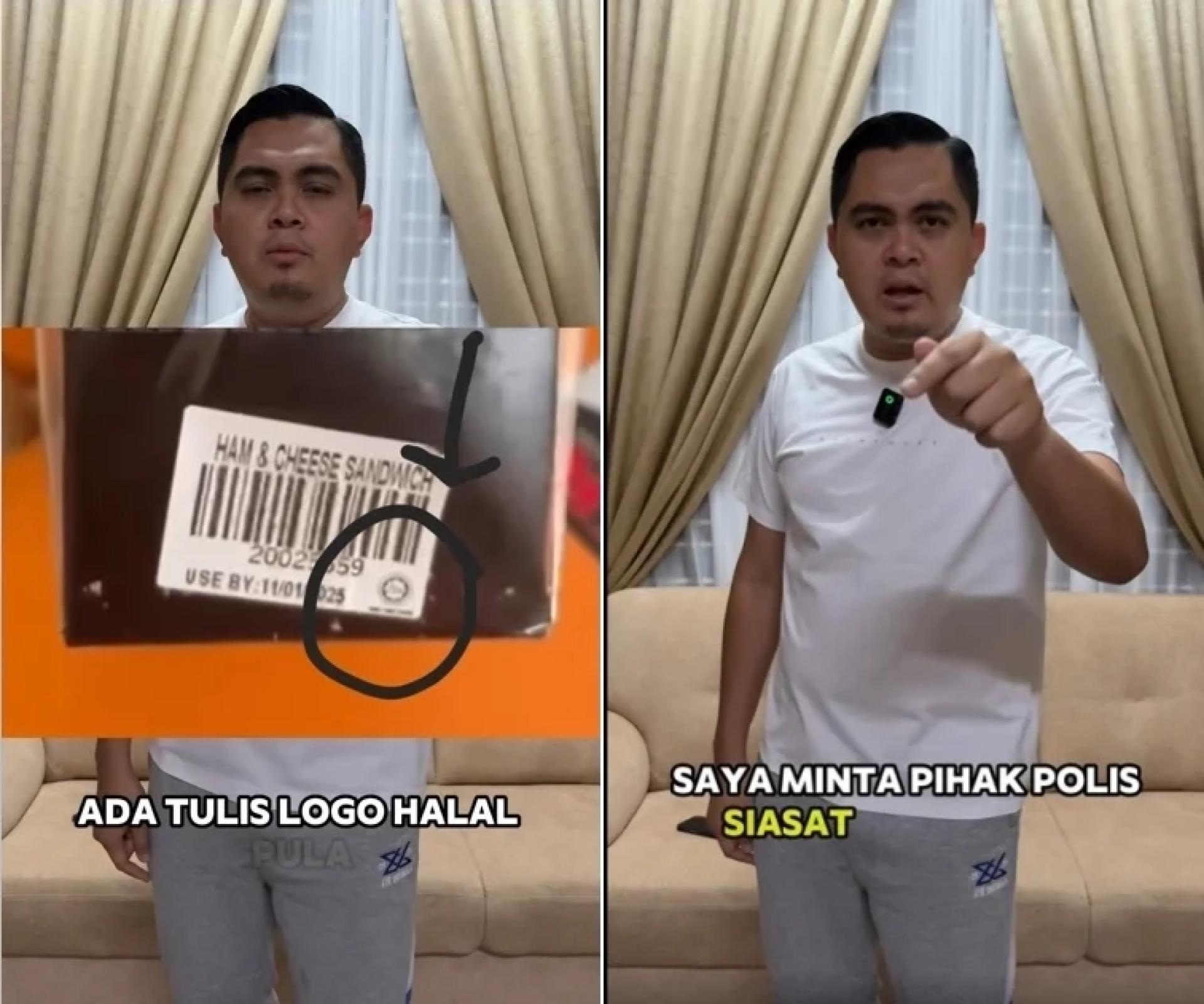 阿克马周日（12日）晚通过视频质疑在马大出售的火腿三明治如何获得清真认证。