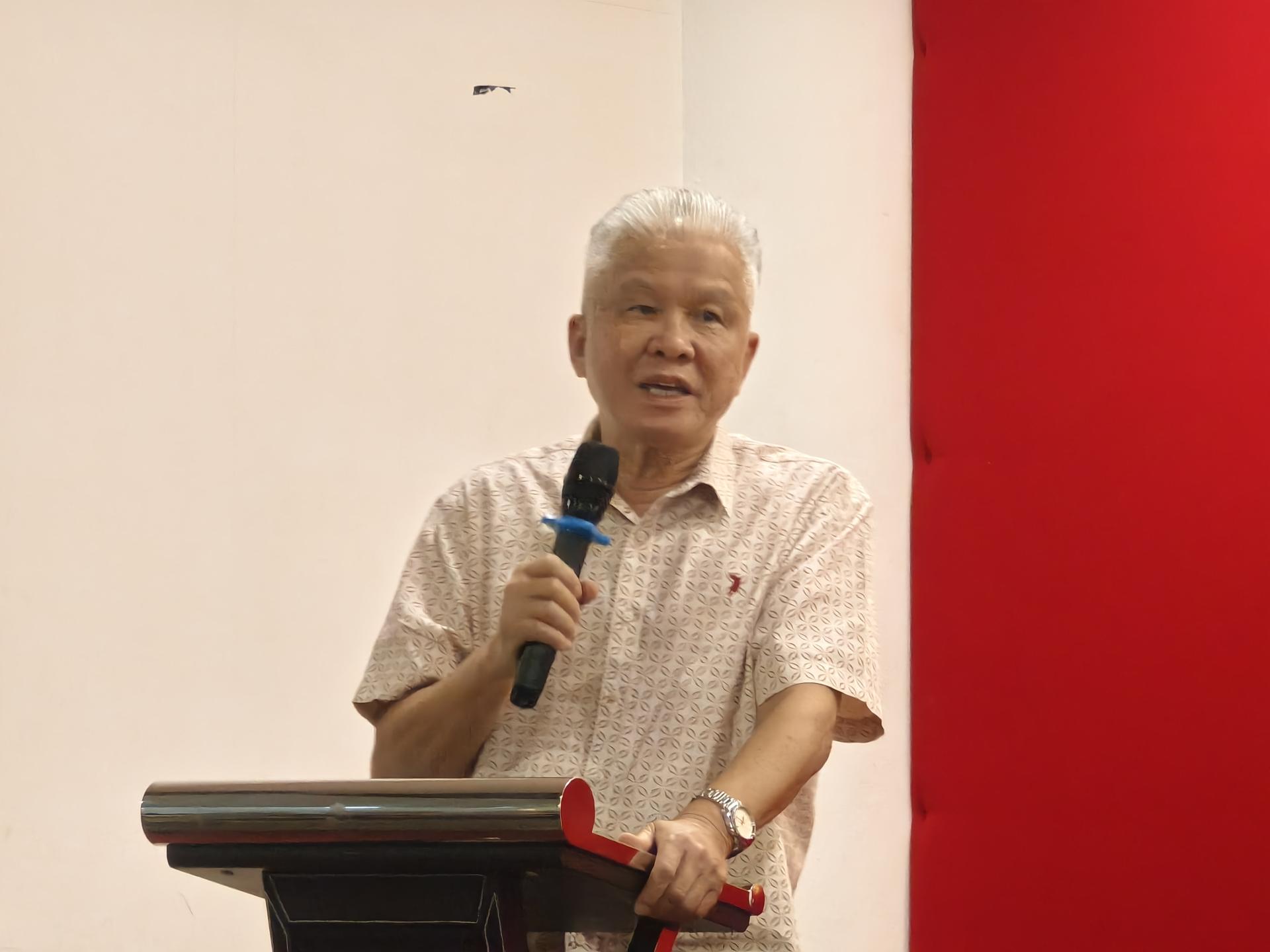 美里彭城刘氏公会主席刘嘉治致词。
