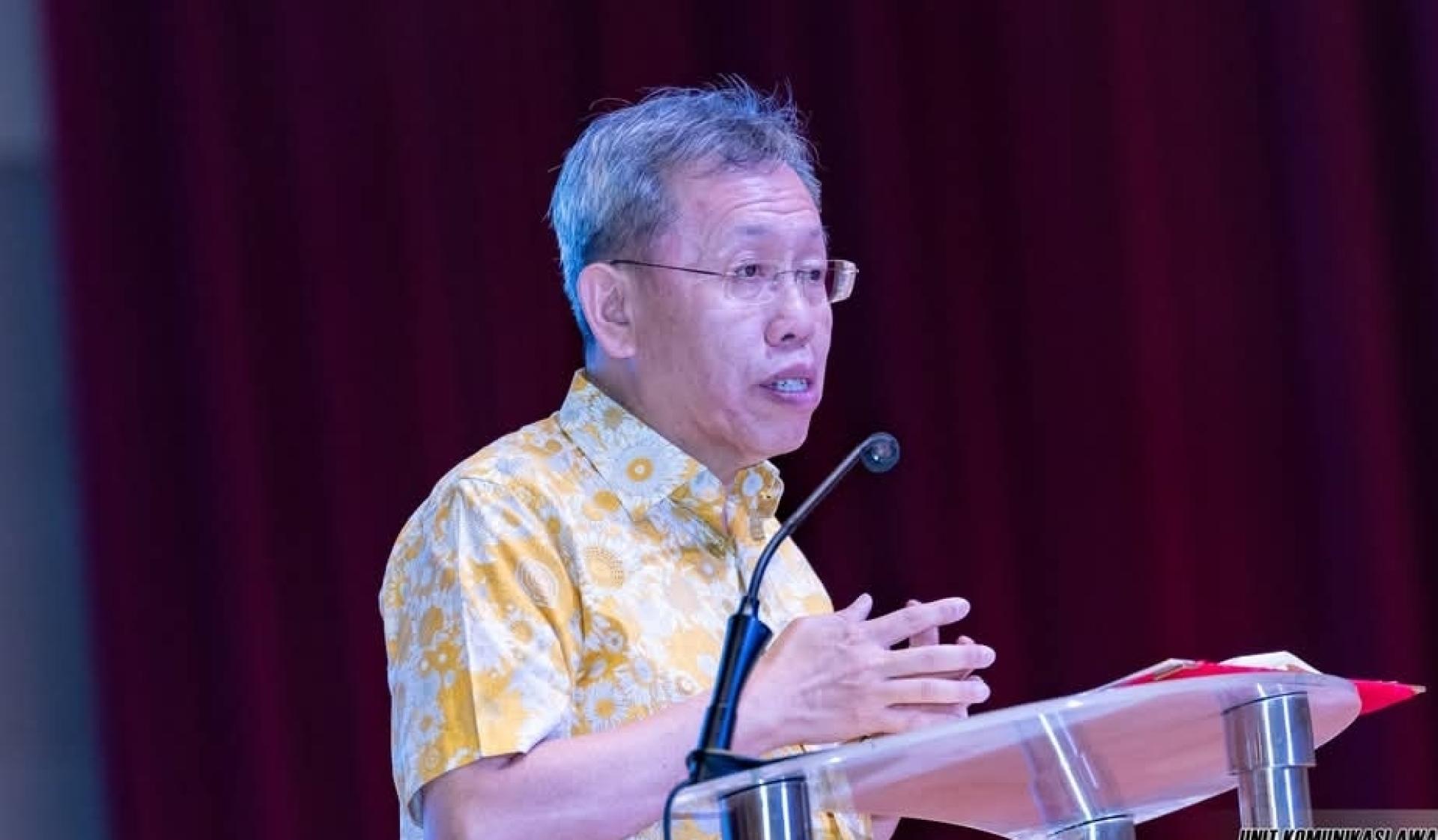副总理拿督阿玛沈桂贤发言时影。