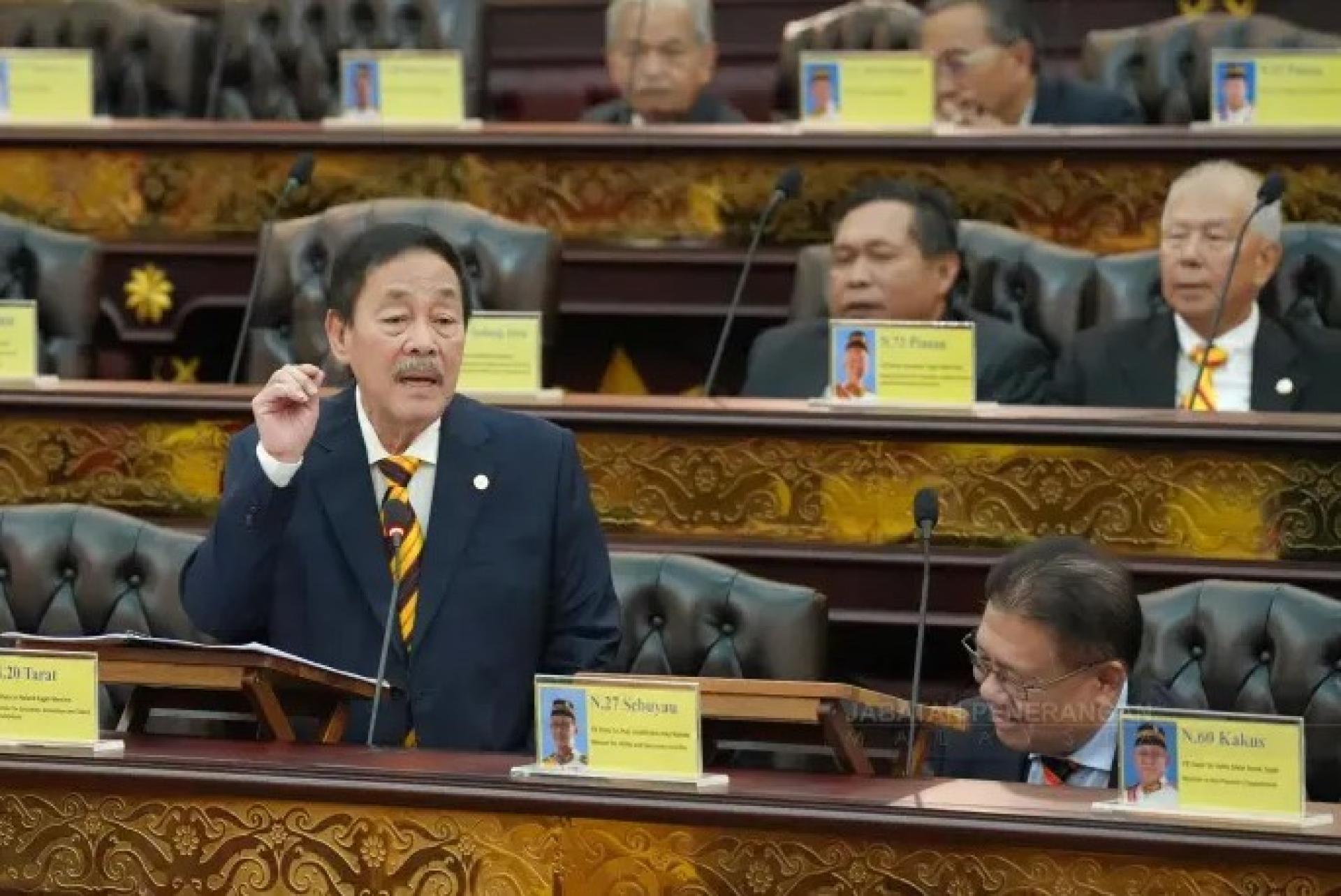 沙加于2026年5月18日在砂州立法议会总结发言。