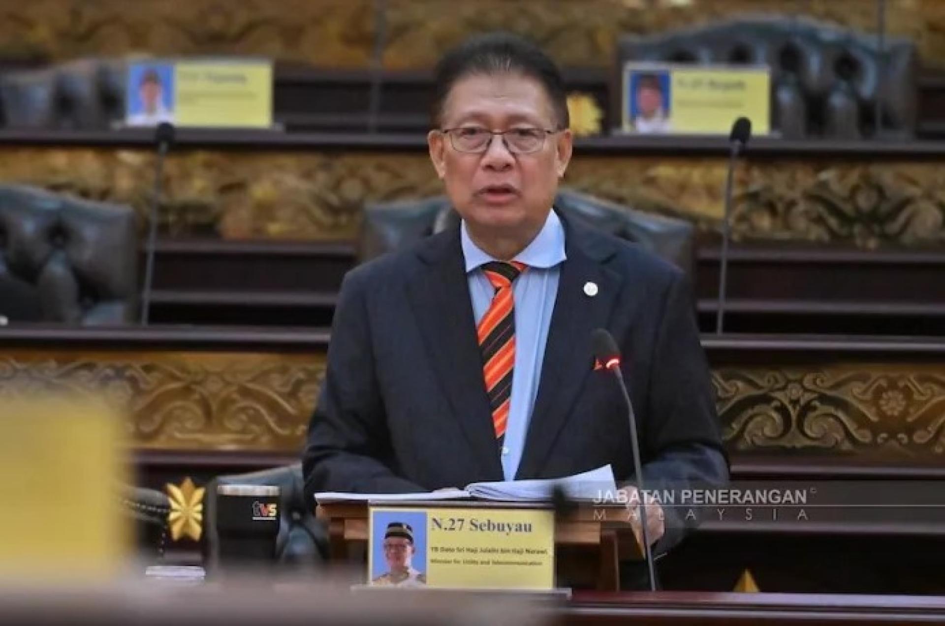朱莱希于2026年5月18日在砂拉越州立法议会总结发言。