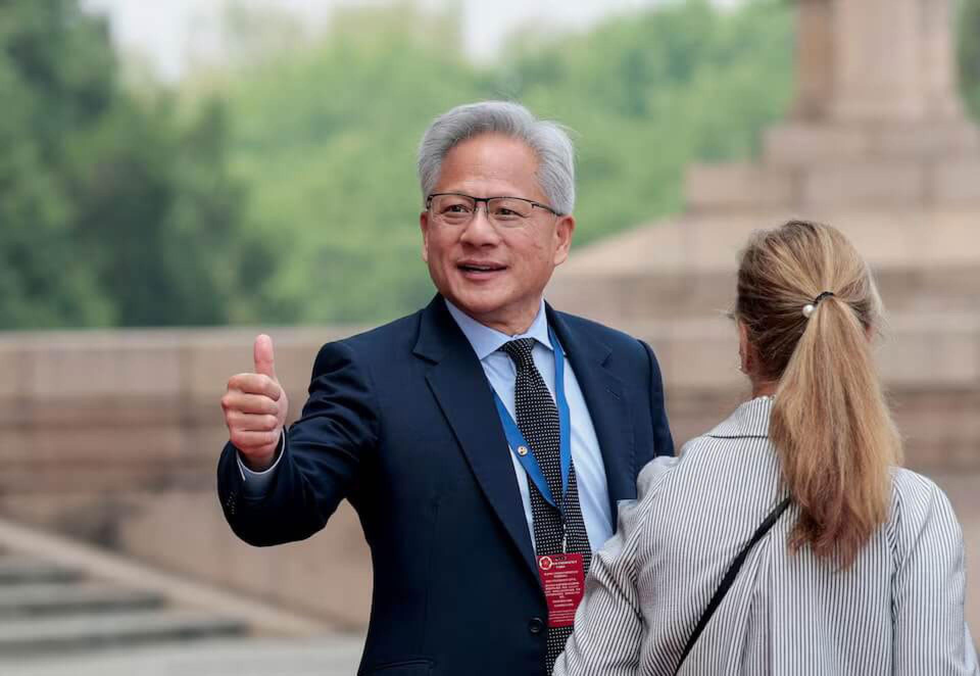 黄仁勋上周随美国总统特朗普访华。