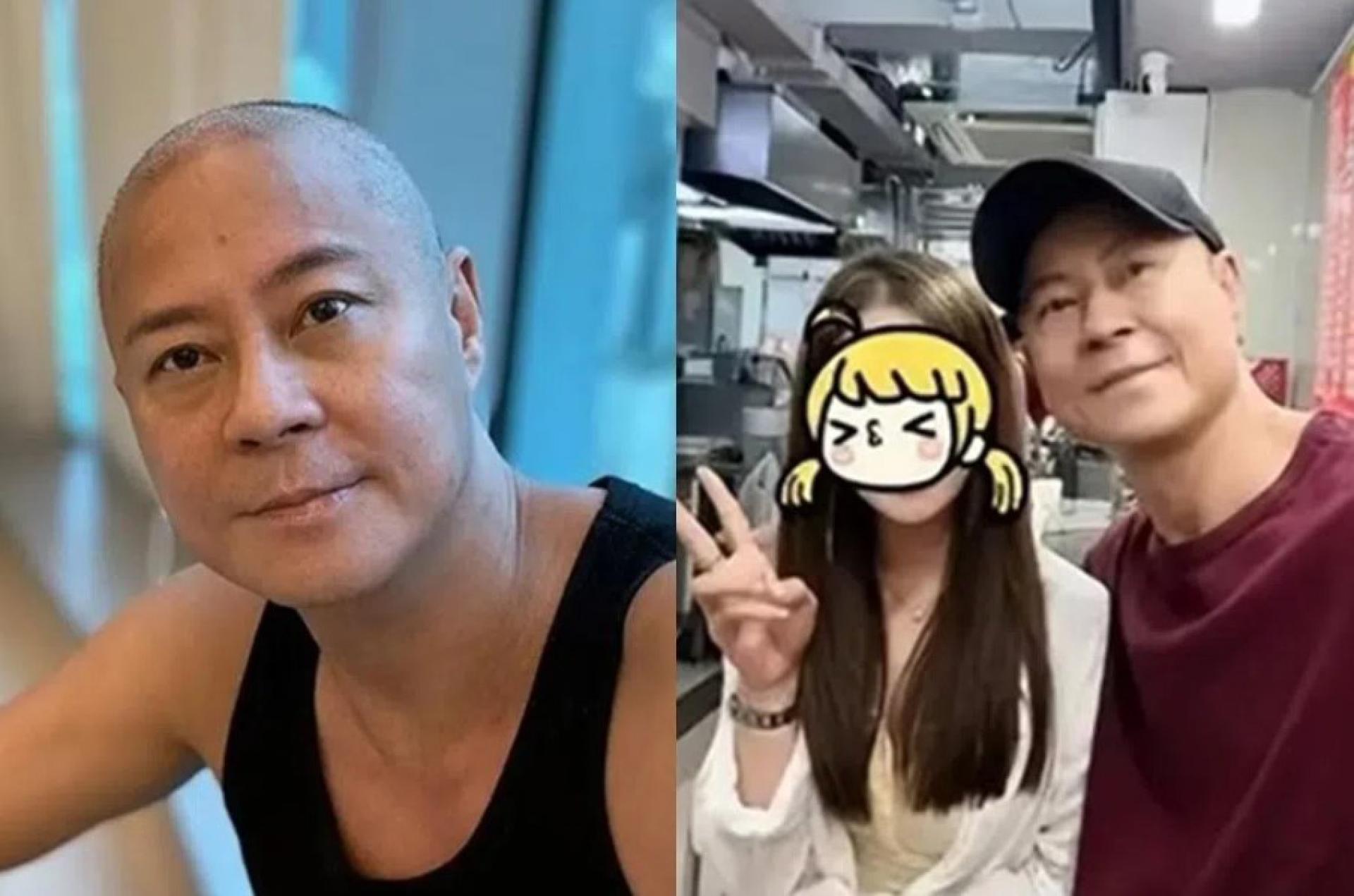 蔡一杰与粉丝合影留念（右图），毫无明星架子。