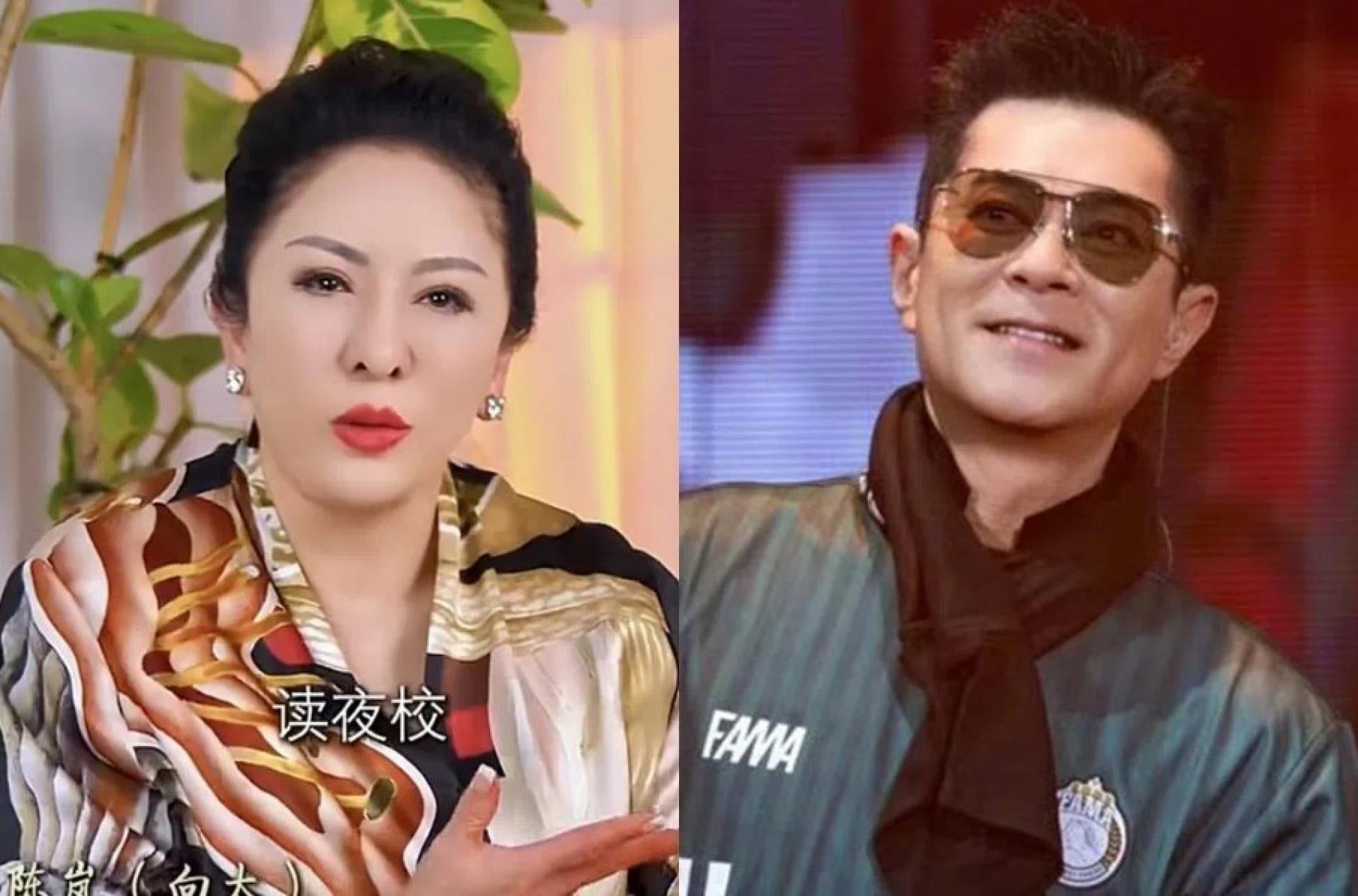 向太（左）回忆初见古天乐（右）时，对方甚至不敢抬头，但如今的古天乐可谓顶起了香港电影圈的半边天。