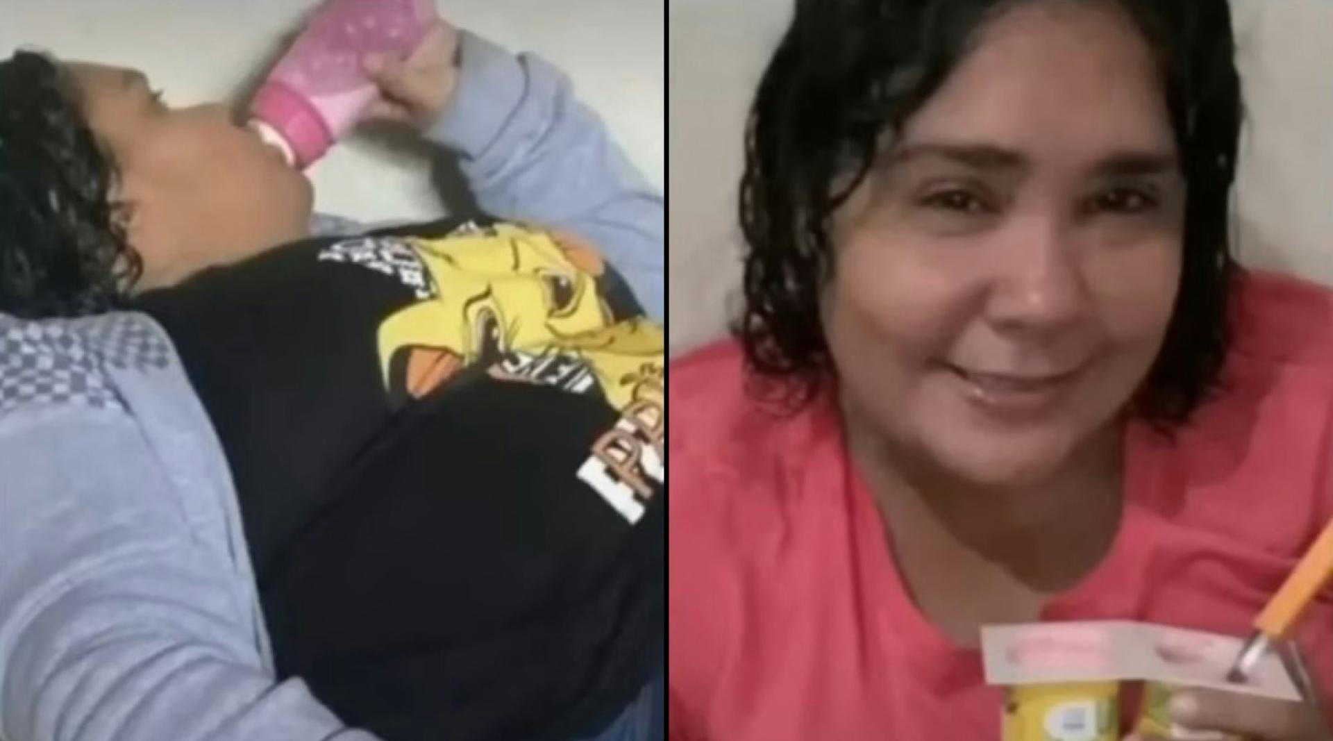 女子被收养后，为了维持“孩子形象”，刻意做出幼童的行为举止，包括使用奶瓶和奶嘴。