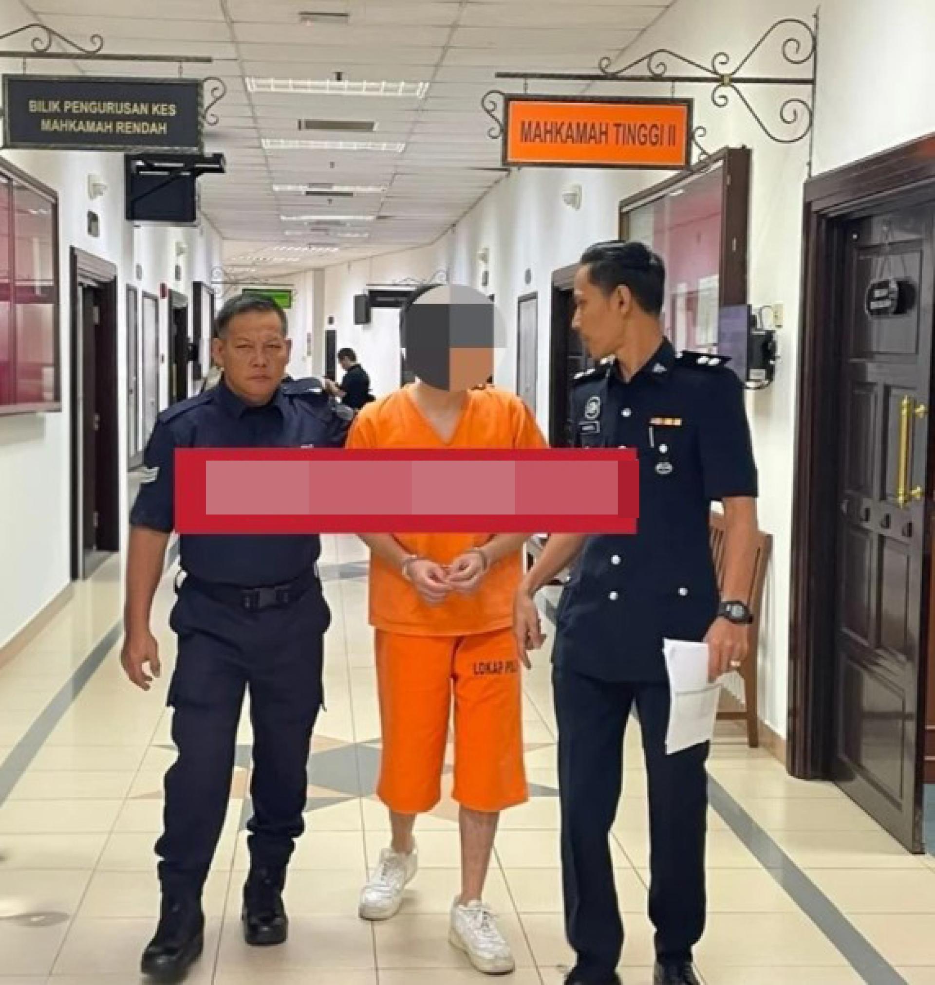 嫌犯被带离第三推事庭。