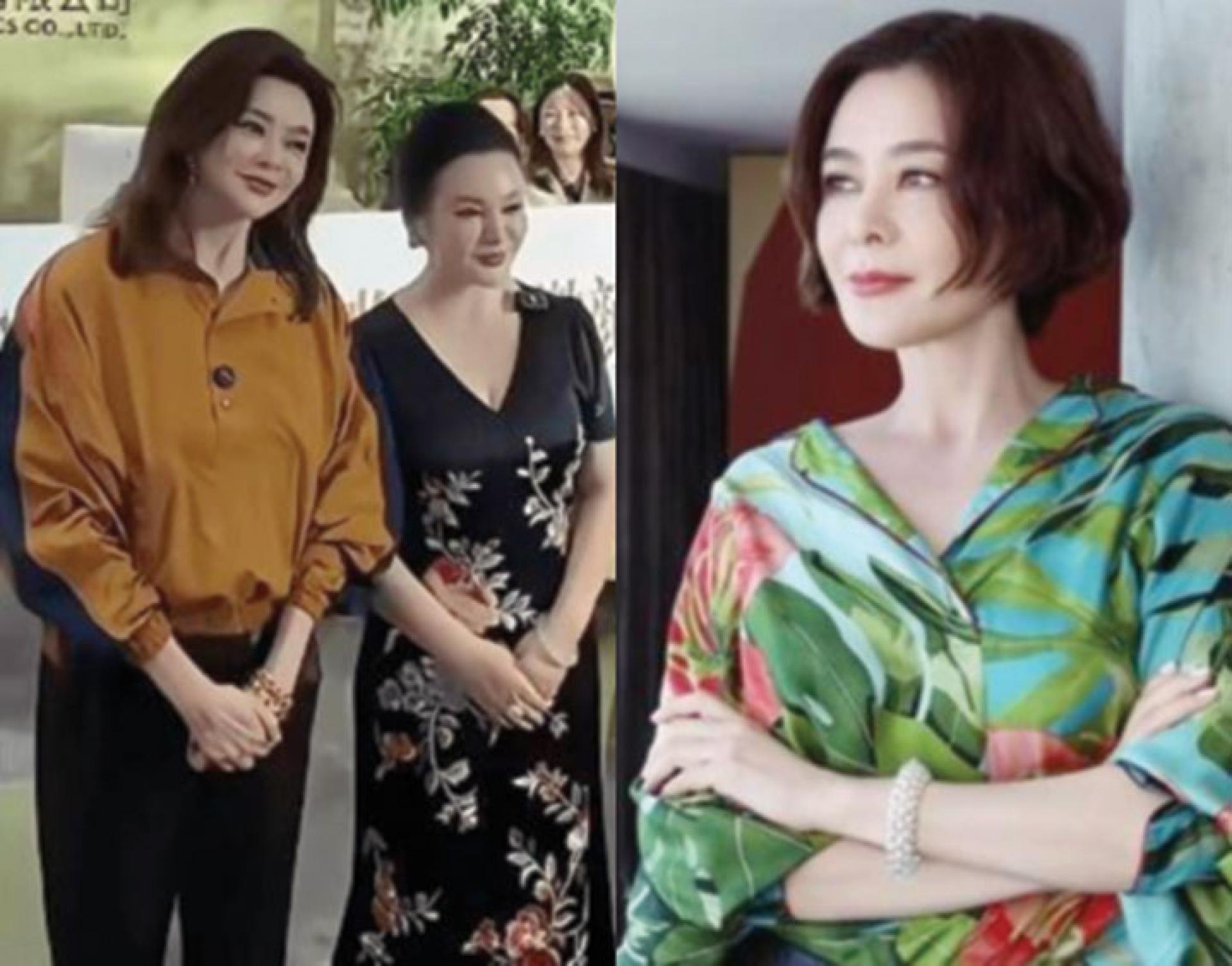 关之琳（左图左）近日出席活动，被指容貌变得有些不一样。
