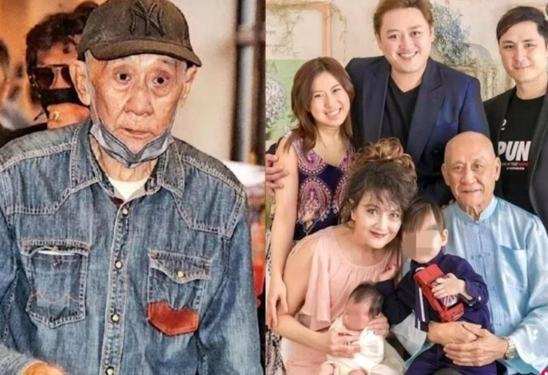 李家鼎（左图，右图前排右一）在前妻施明（右图前排左一）离世后爆出家庭纠纷。 （互联网）