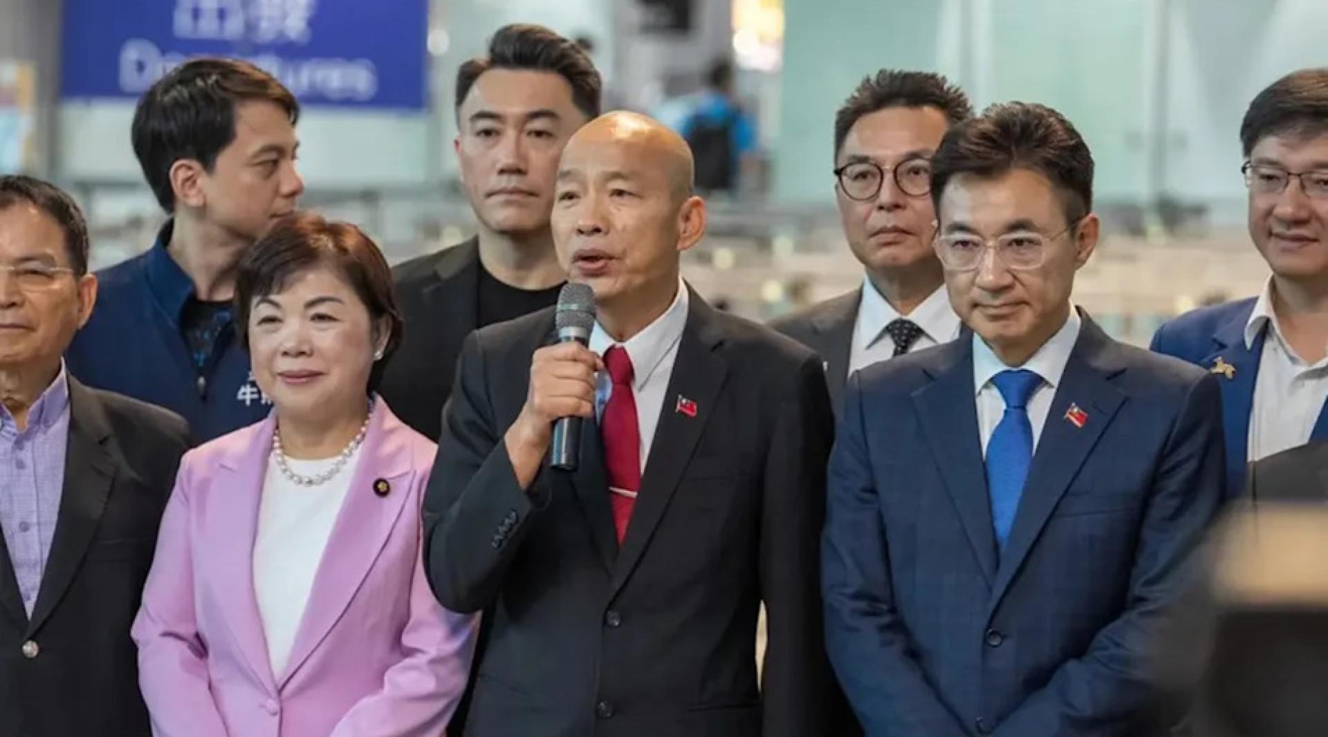 韩国瑜率跨党派立委访团赴美访问。