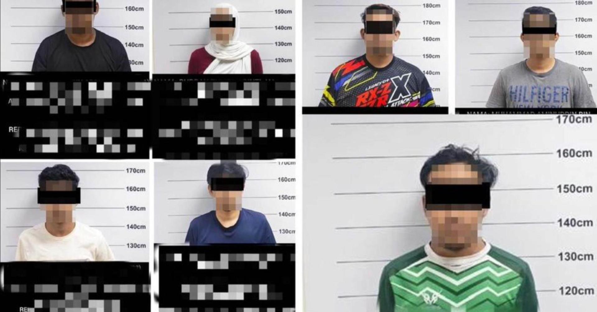 警方案发后逮捕7名男女助查。（警方图片）