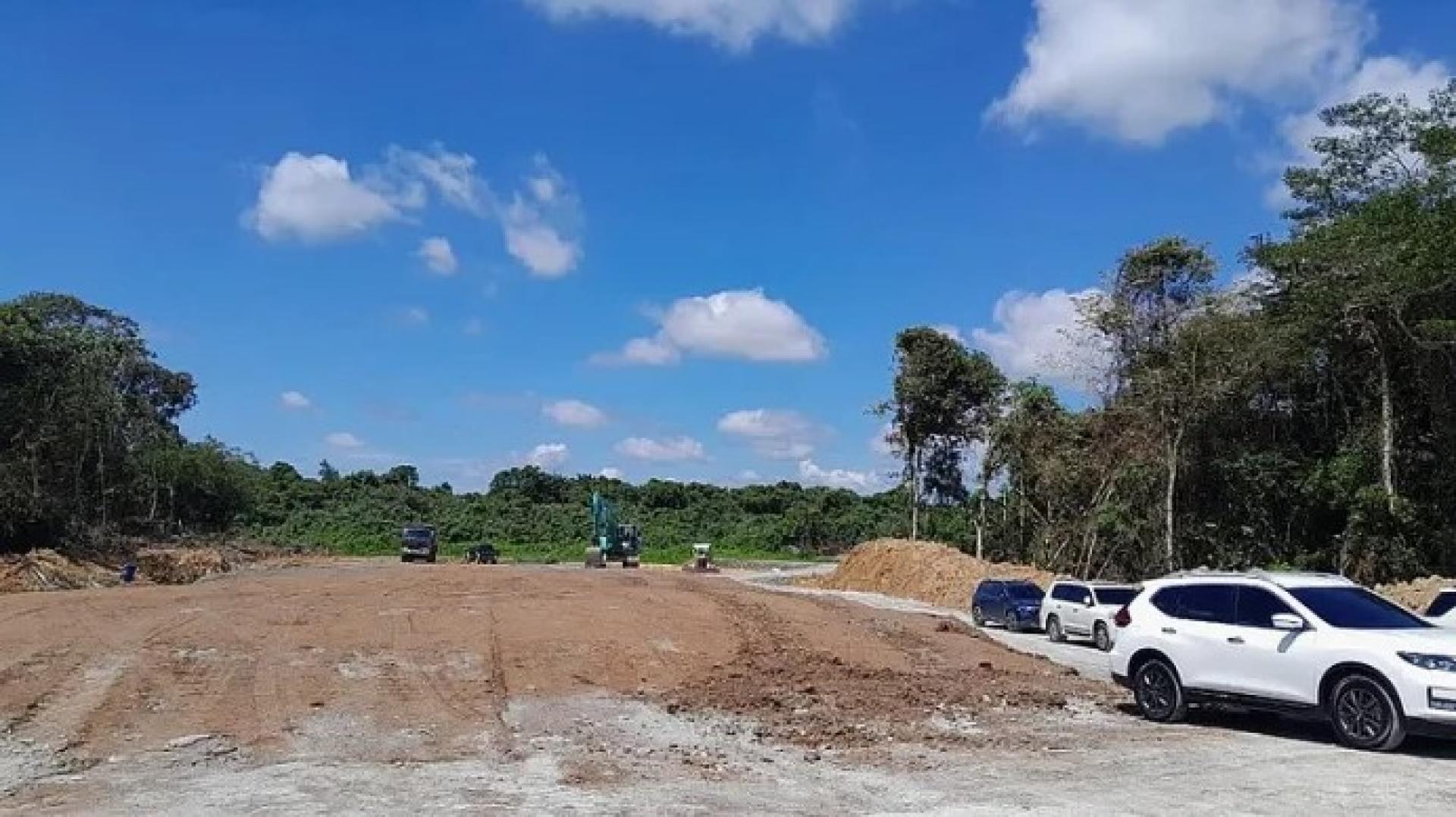 连接石角-马当（双溪莫央）路口至斯蒂芬杨路口的5.664公里双车道工程正积极施工中。摄于2026年7月7日。