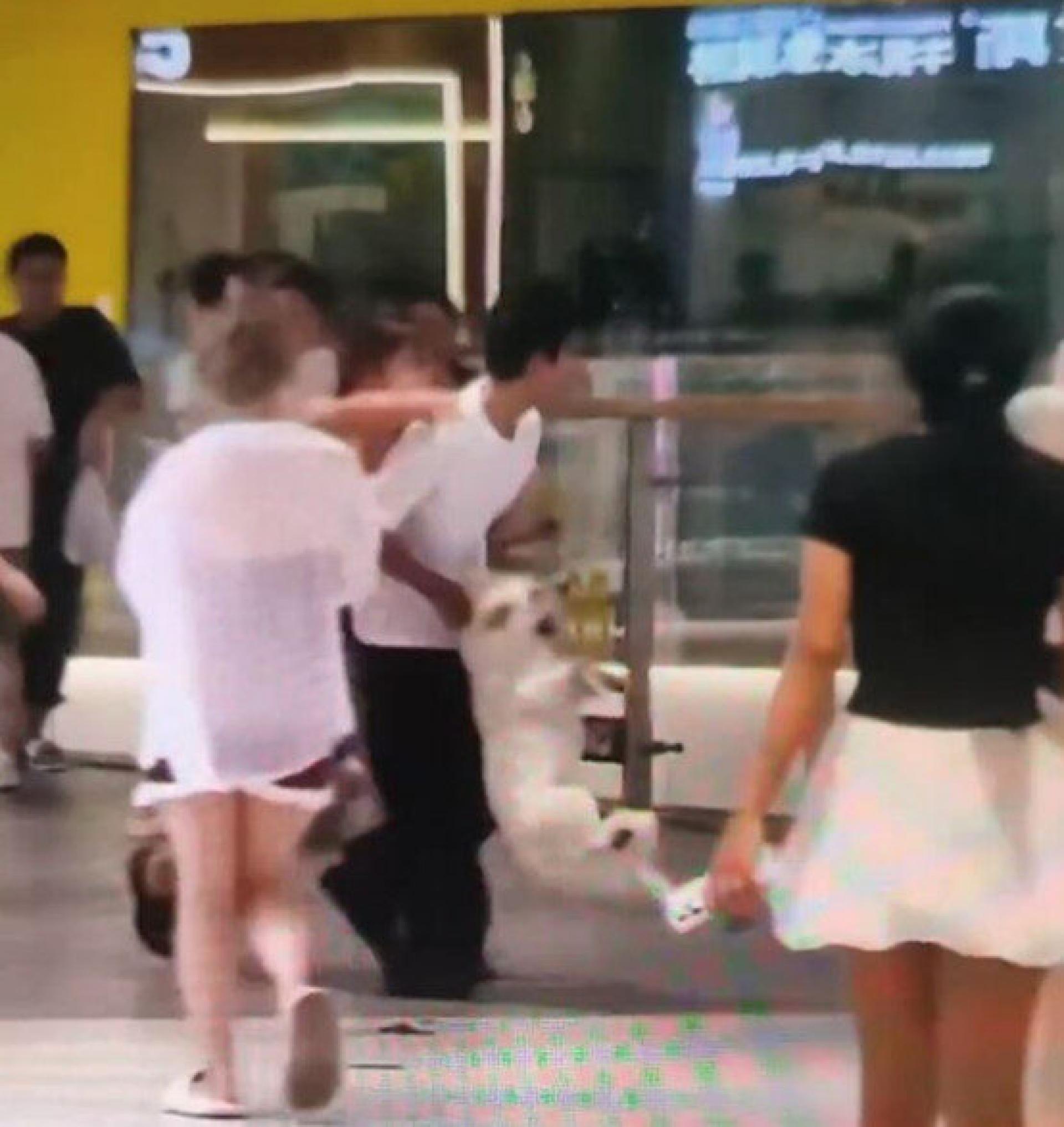 男子一怒抓起宠物犬摔在地上。