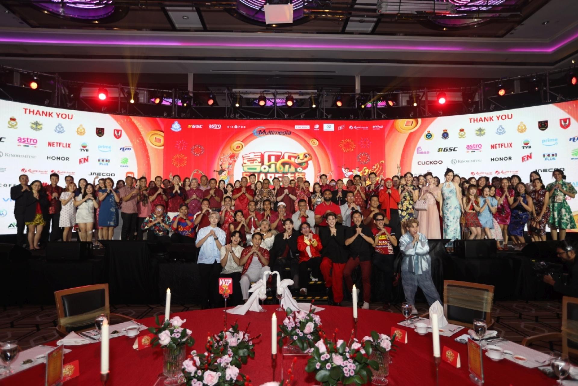 Multimedia Entertainment的2024年度庆功暨新春晚宴，宴请逾千人出席，场面热闹。