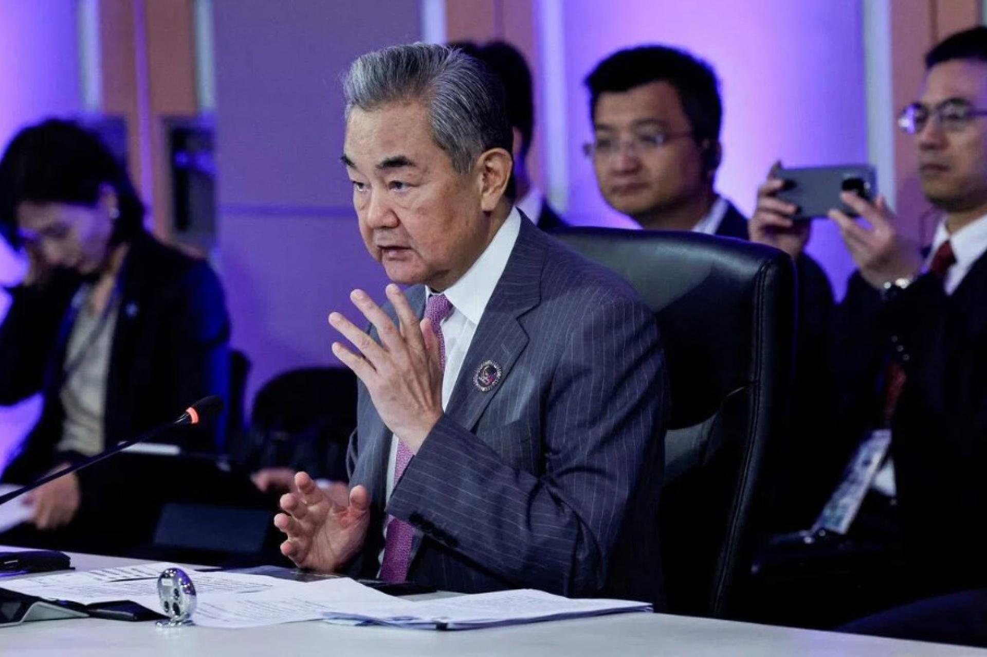 7月22日，中国外长王毅在菲律宾大马尼拉地区帕赛市的菲律宾国际会议中心，出席亚细安与中国（10+1）外长会开幕式并致辞。