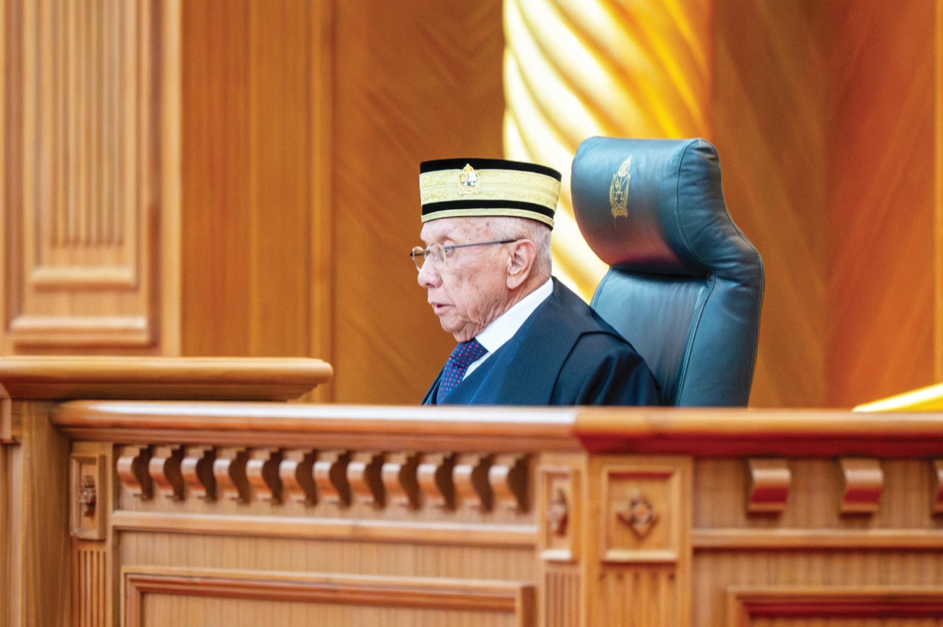 国会议长丕显阿都拉曼在闭幕礼上致词