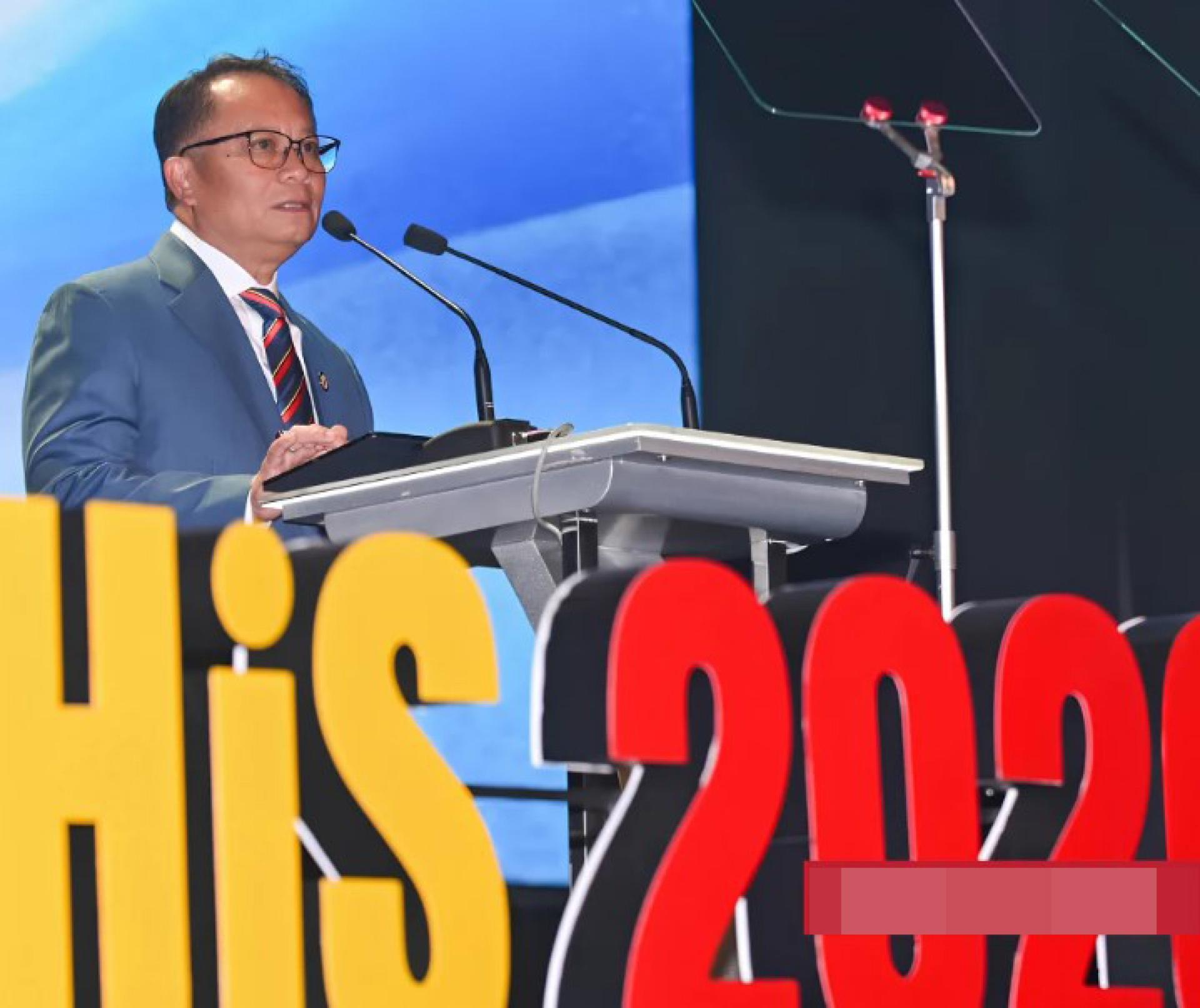 拿督阿玛莫哈末阿布巴卡马祖基在2026年廉正日庆典上致词。