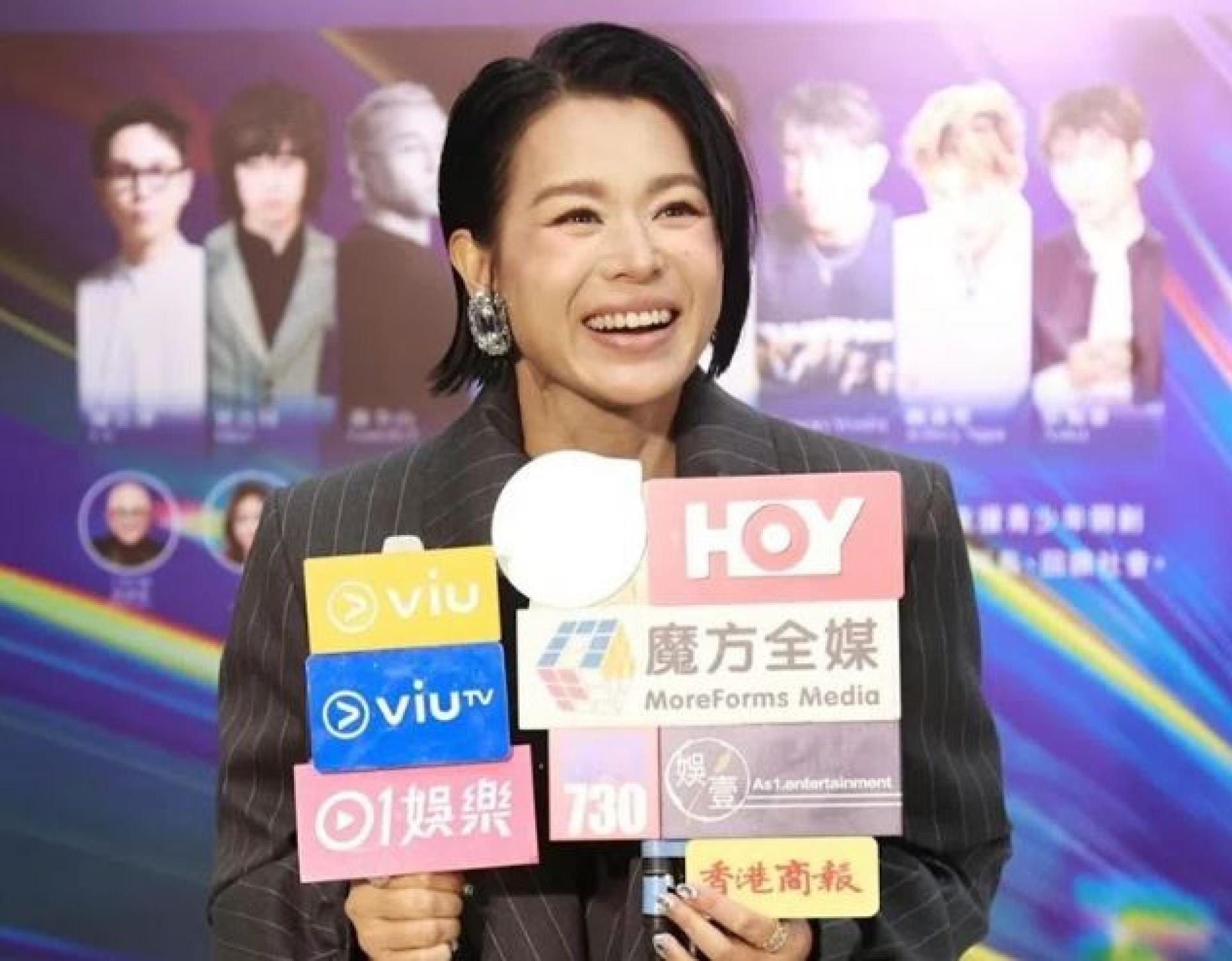 胡杏儿受访时被问及老公李乘德和旧爱黄宗泽相拥一事。 （互联网）